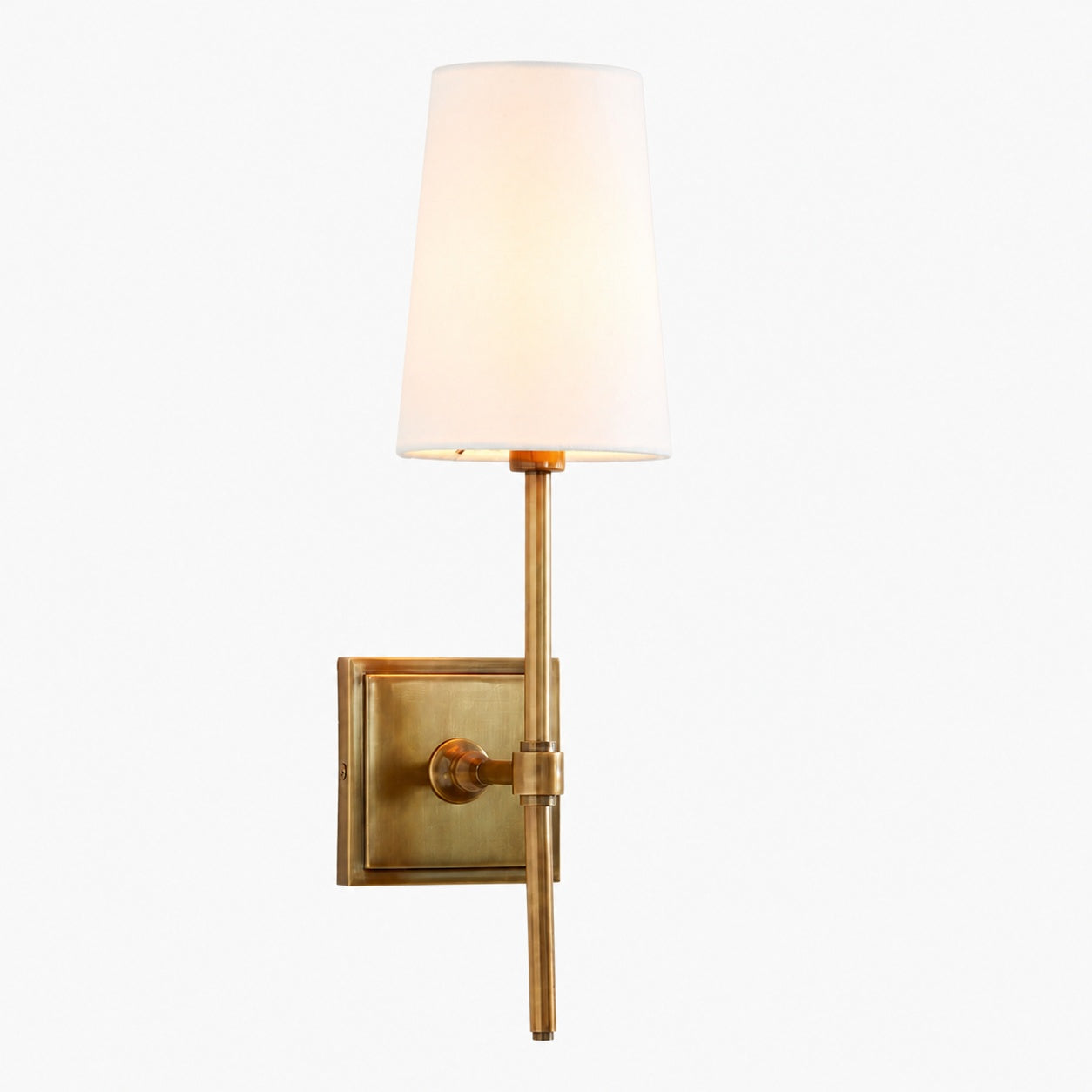Derlina White Linen Shades Wall Lamp – Retro Metal Multi-Head Lighting Fixture