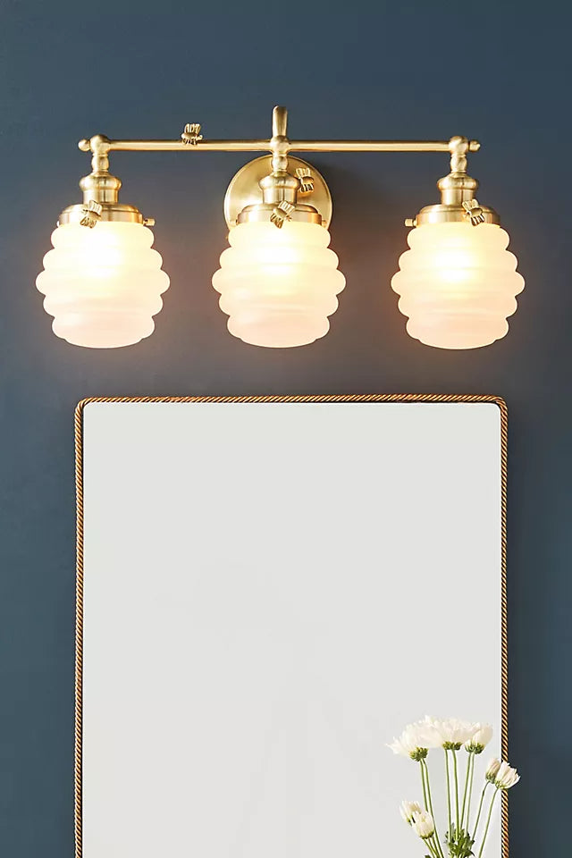 Capigia Glass Metal Vanity Wall Sconce - Modern Bathroom Light with Elegant Style