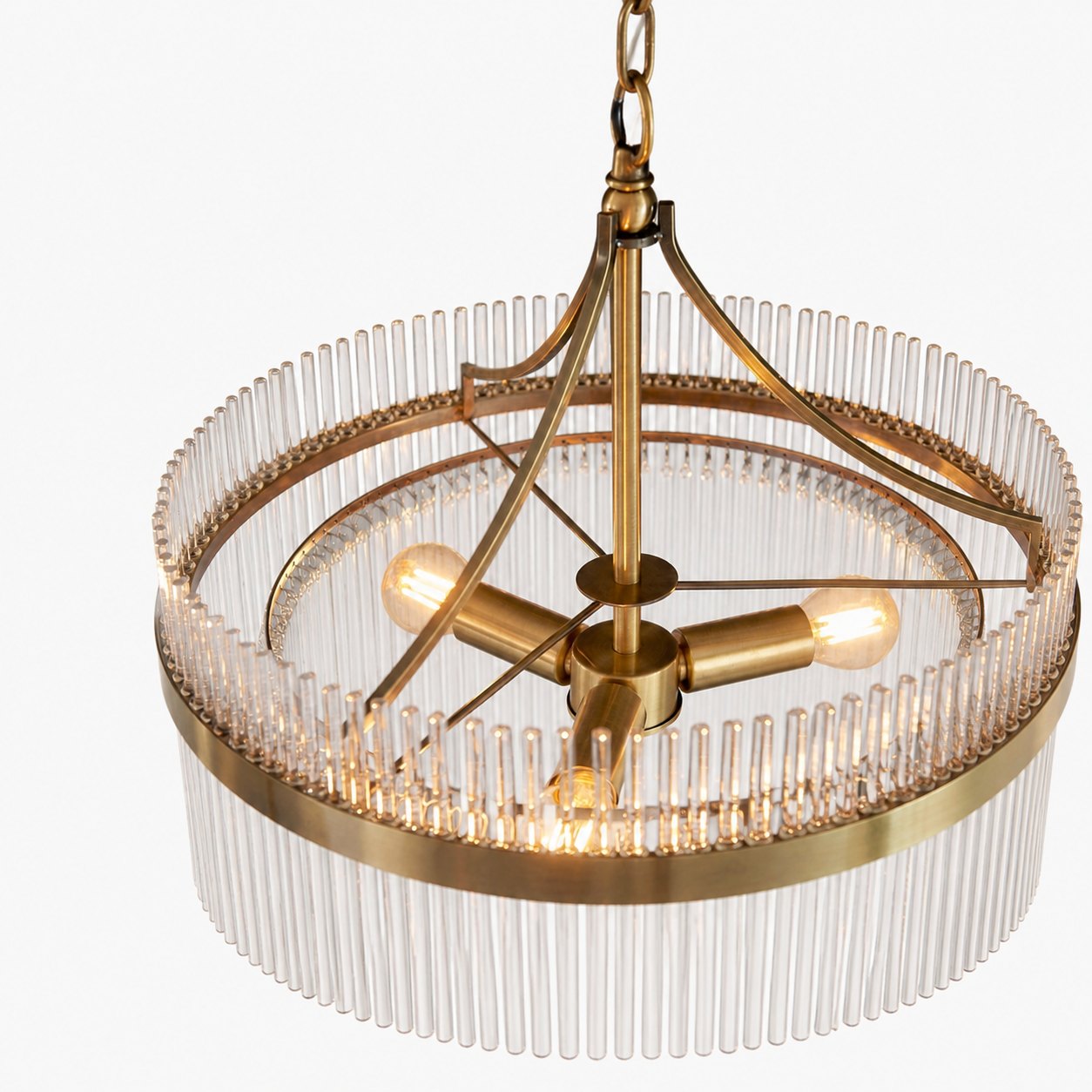 RibGlow Pendant Light – Trio Pendant with Elegant Glass Rods for Dining or Hallway