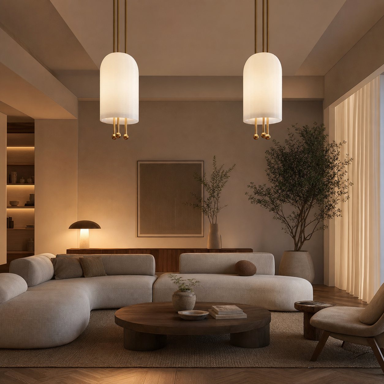 Lantern Glass Pendant Lamp