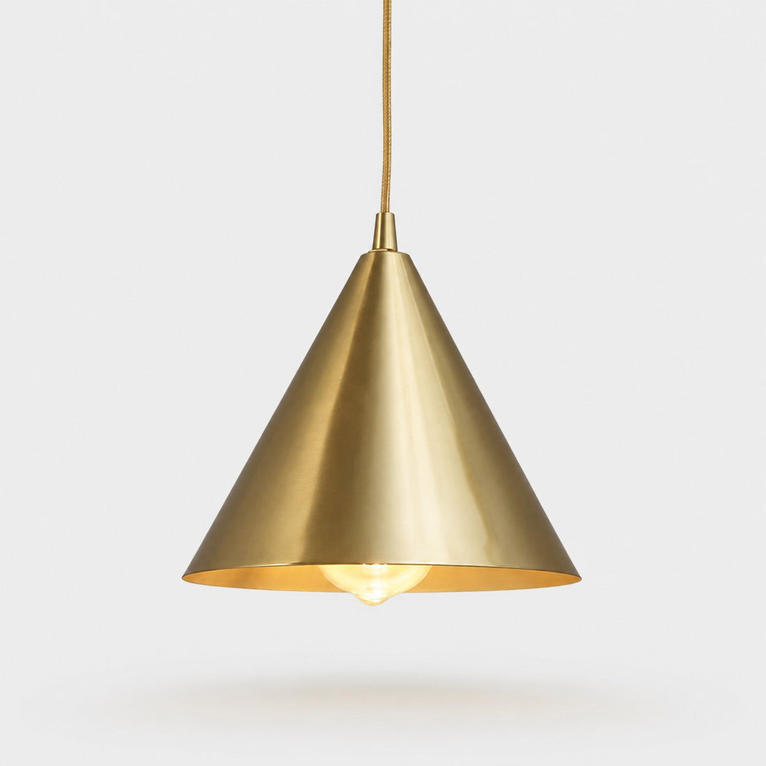 Copper tone B shade pendant light