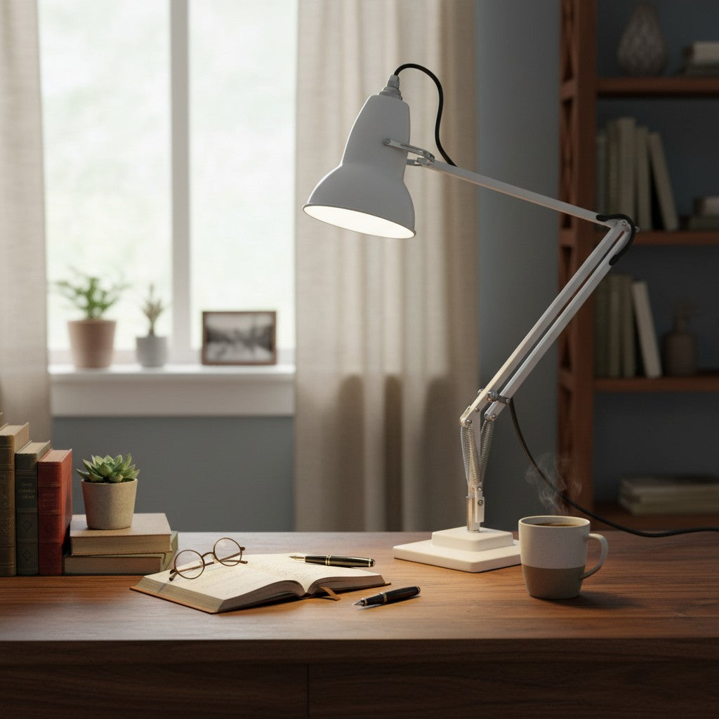 Original 1227 Vintage Metal Task Table Lamp with Adjustable Arm for Study Desk