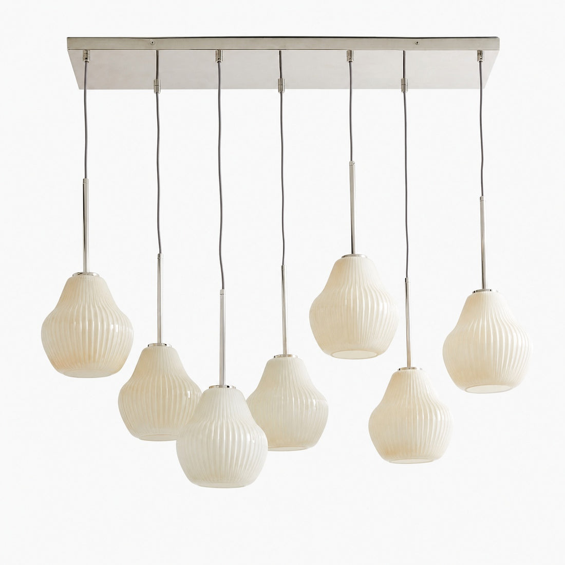 Rivrona Contemporary 7-Light Chandelier - Modern Glass Lighting for Dining Rooms