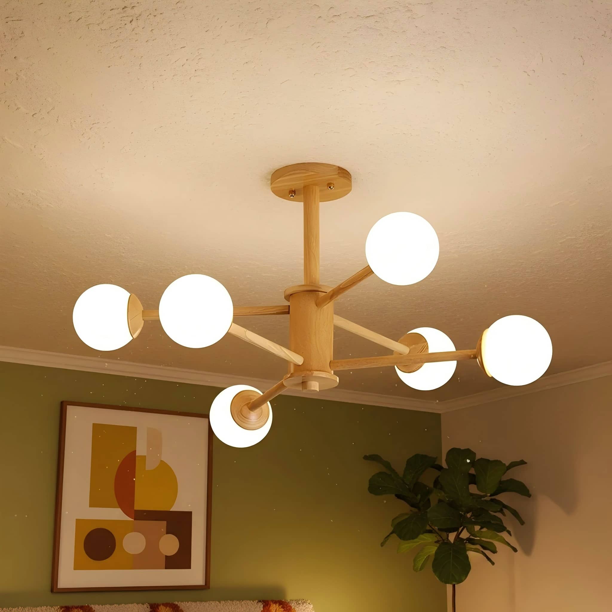 Orrise Molecular Design Ceiling Lamp - Artistic Branch Lighting Chandelier for Home Spaces