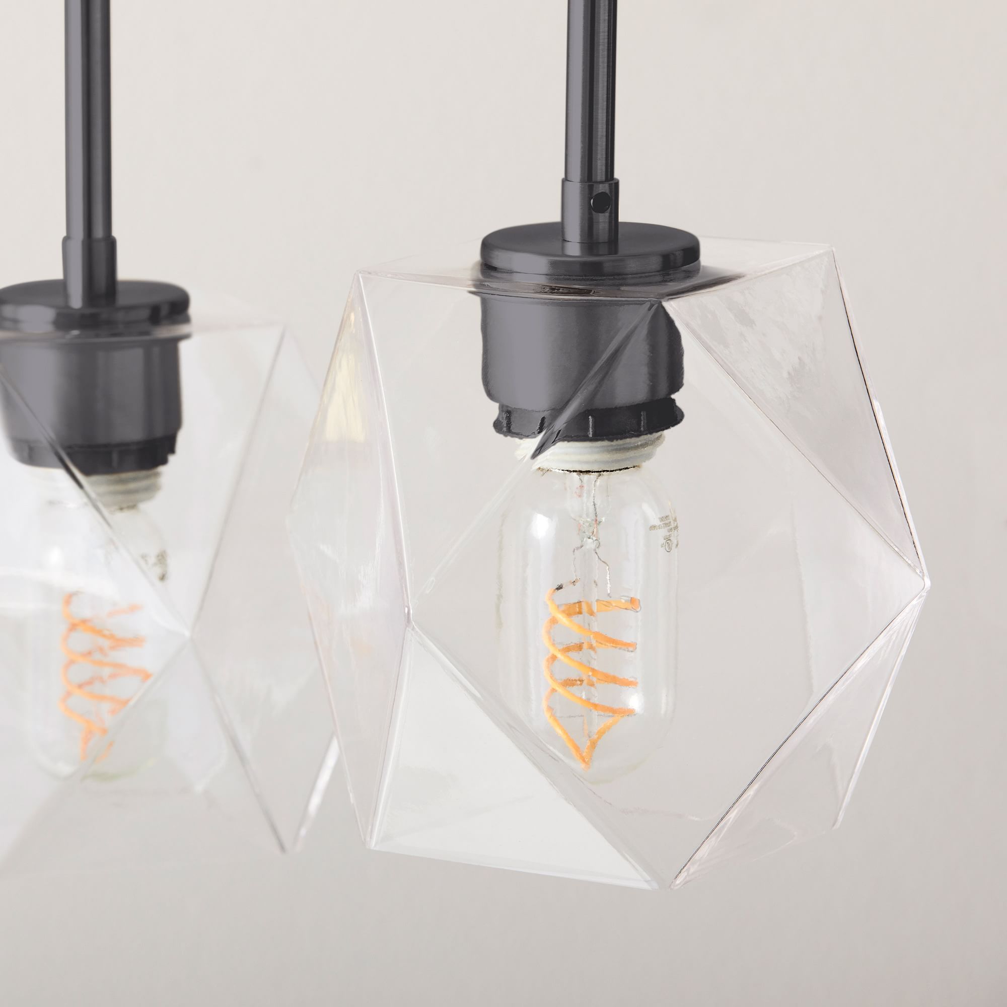 Talvior Luminous Geometric 7-Light Faceted Glass Chandelier