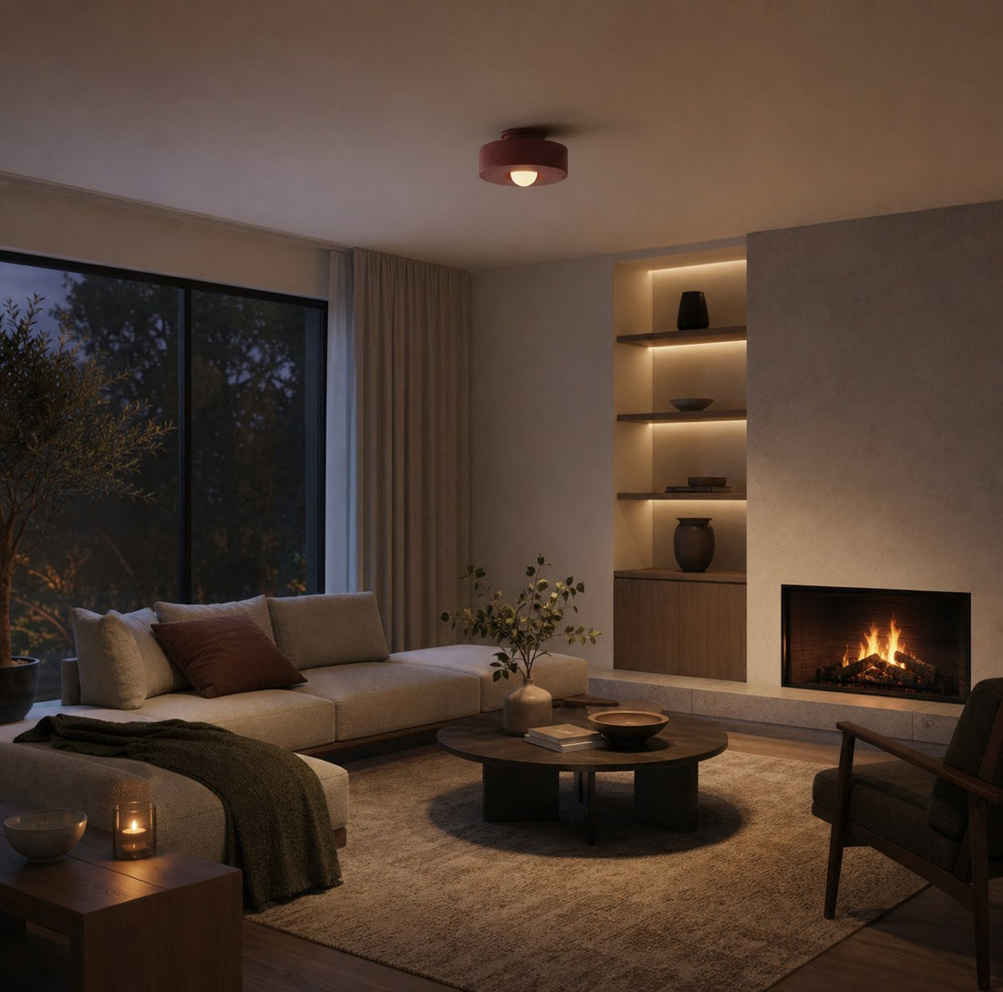 Nordyra Nordic Round Disc Ceiling Lamp – Minimalist Modern Lighting for Living Spaces N57