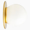 Glorica Glass Solid Brass Vanity Sconce - Compact Flush Mount Globe Light