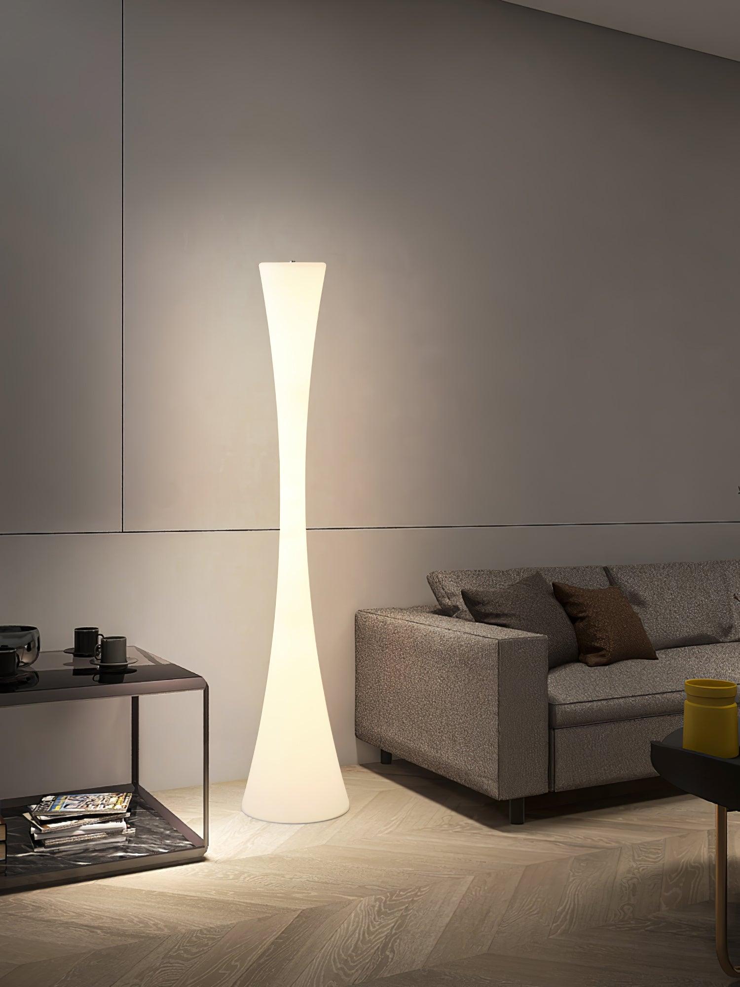 Romantic Simple White Column Floor Lamp