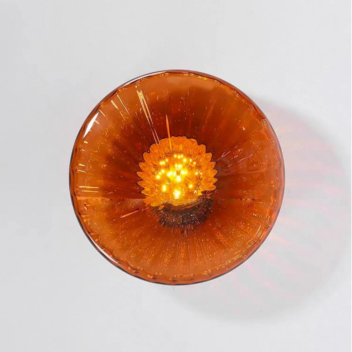 Ripplara Water Ripple Glass Ceiling Lamp with Vintage Style - Flush Mount Design for Bedroom