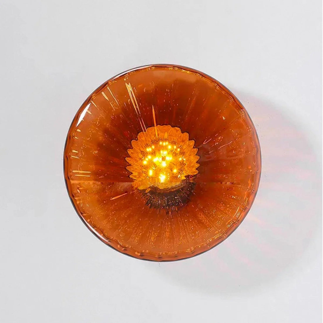 Ripplara Water Ripple Glass Ceiling Lamp with Vintage Style - Flush Mount Design for Bedroom