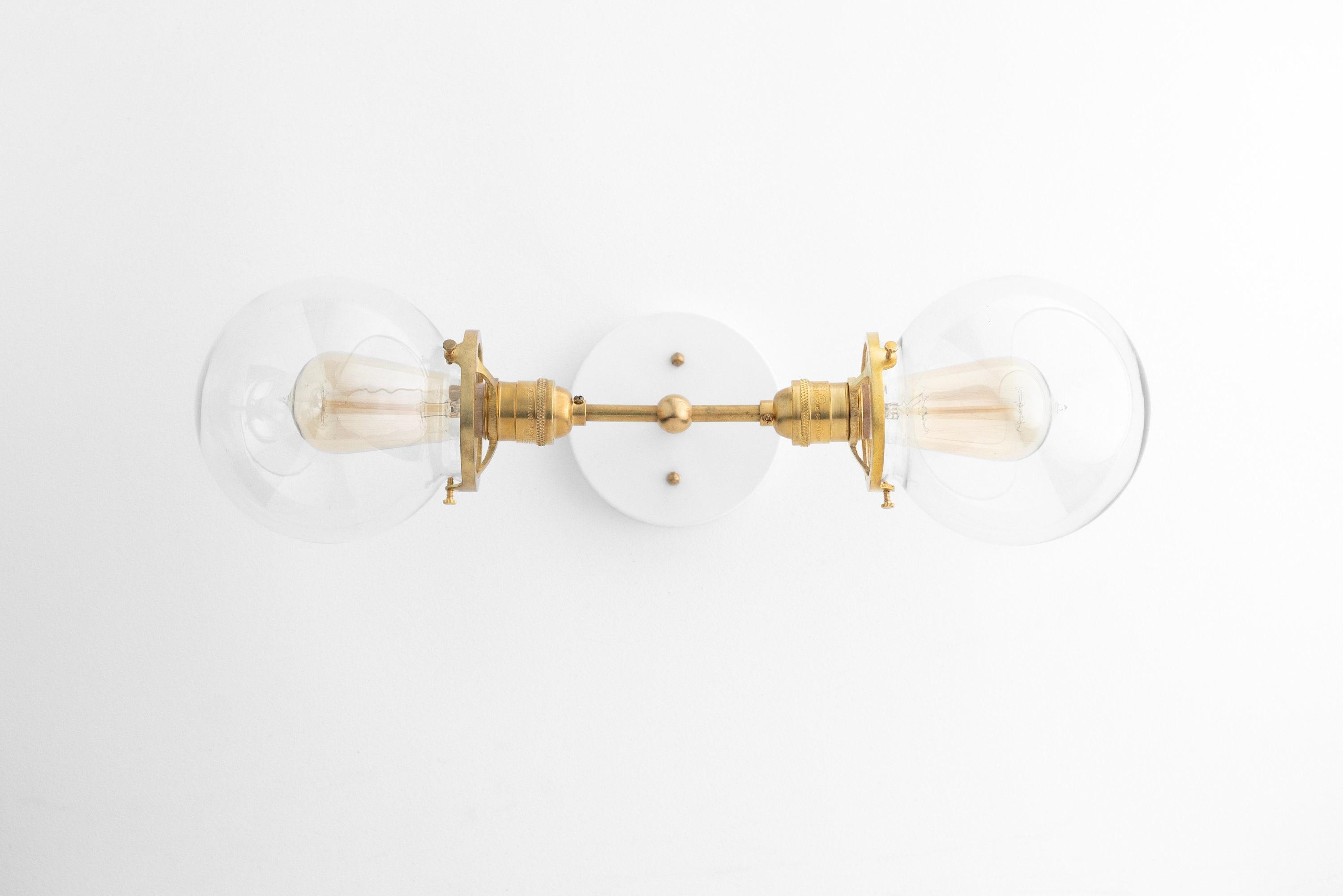 Lumio Globe Industrial Vanity Lighting- Modern Double Globe Wall Light