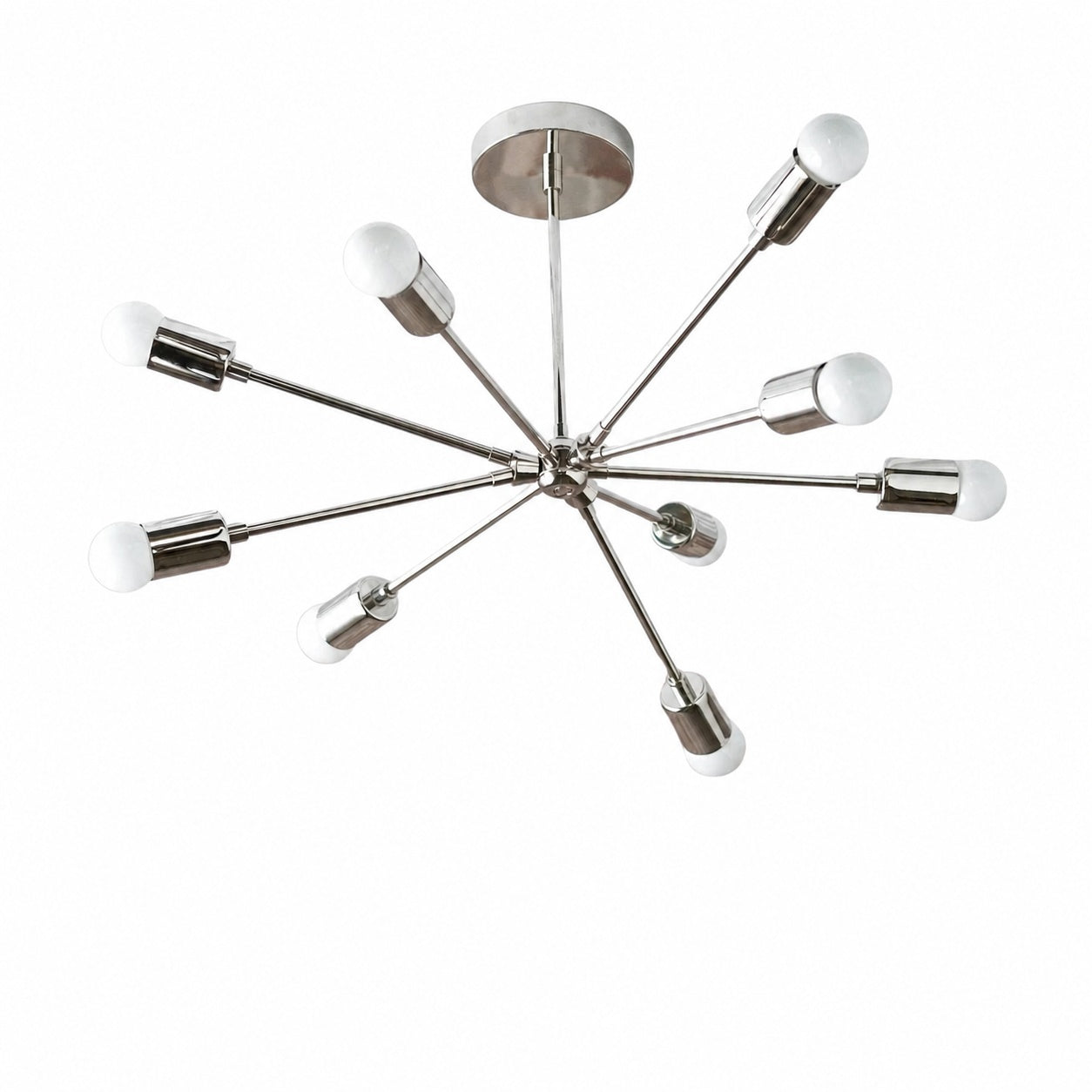 Mobilux Line Mid Century Sputnik Chandelier - Modern Brass Ceiling Light