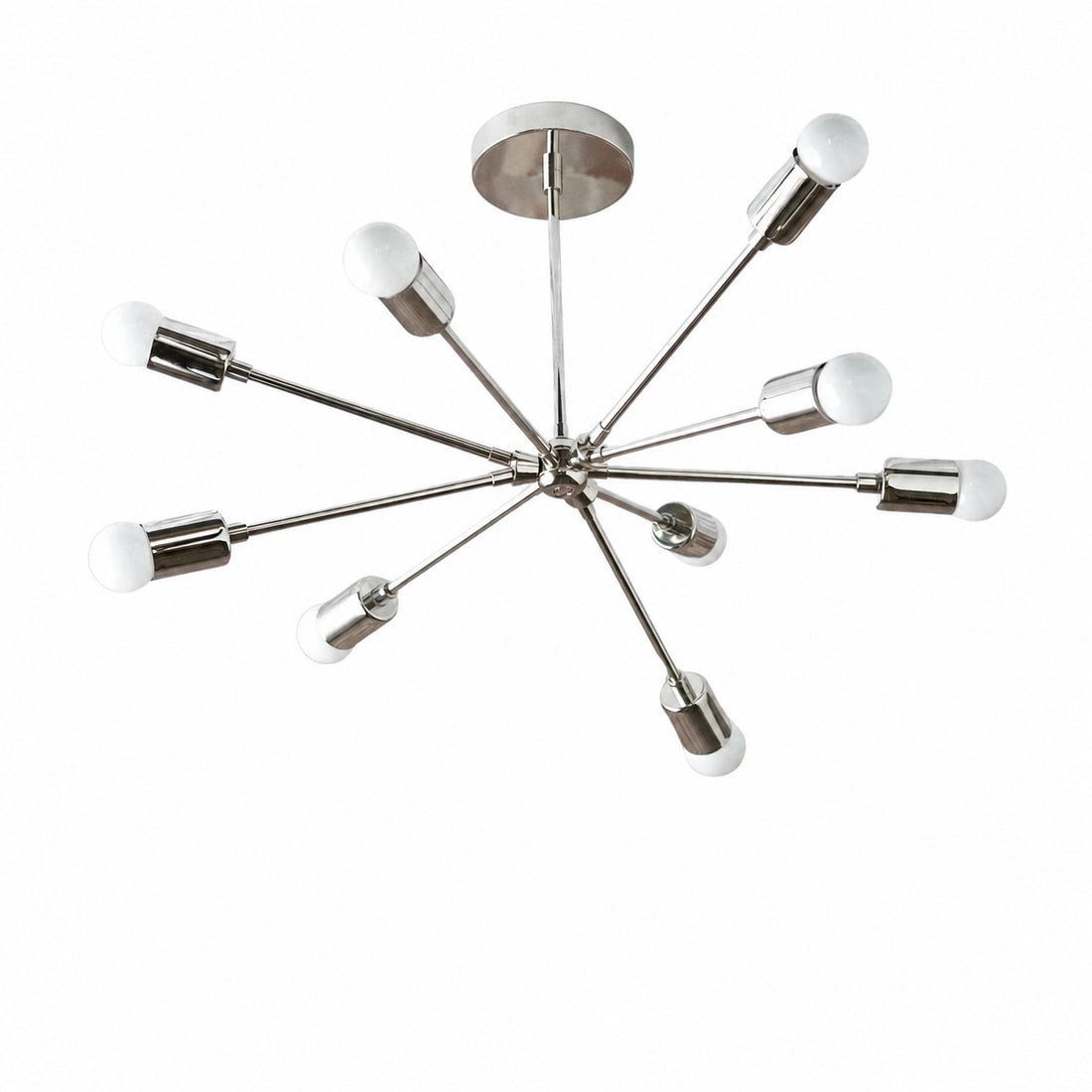Mobilux Line Mid Century Sputnik Chandelier - Modern Brass Ceiling Light