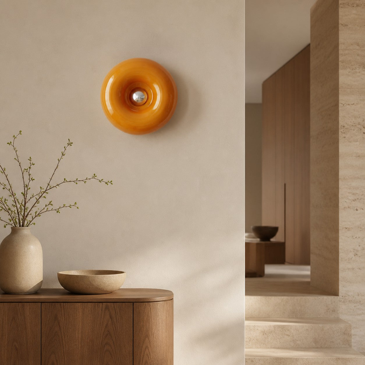 Halorentis Bauhaus Donut Design Table and Wall Lamp – Sculptural Modern Lighting for Living Spaces N11