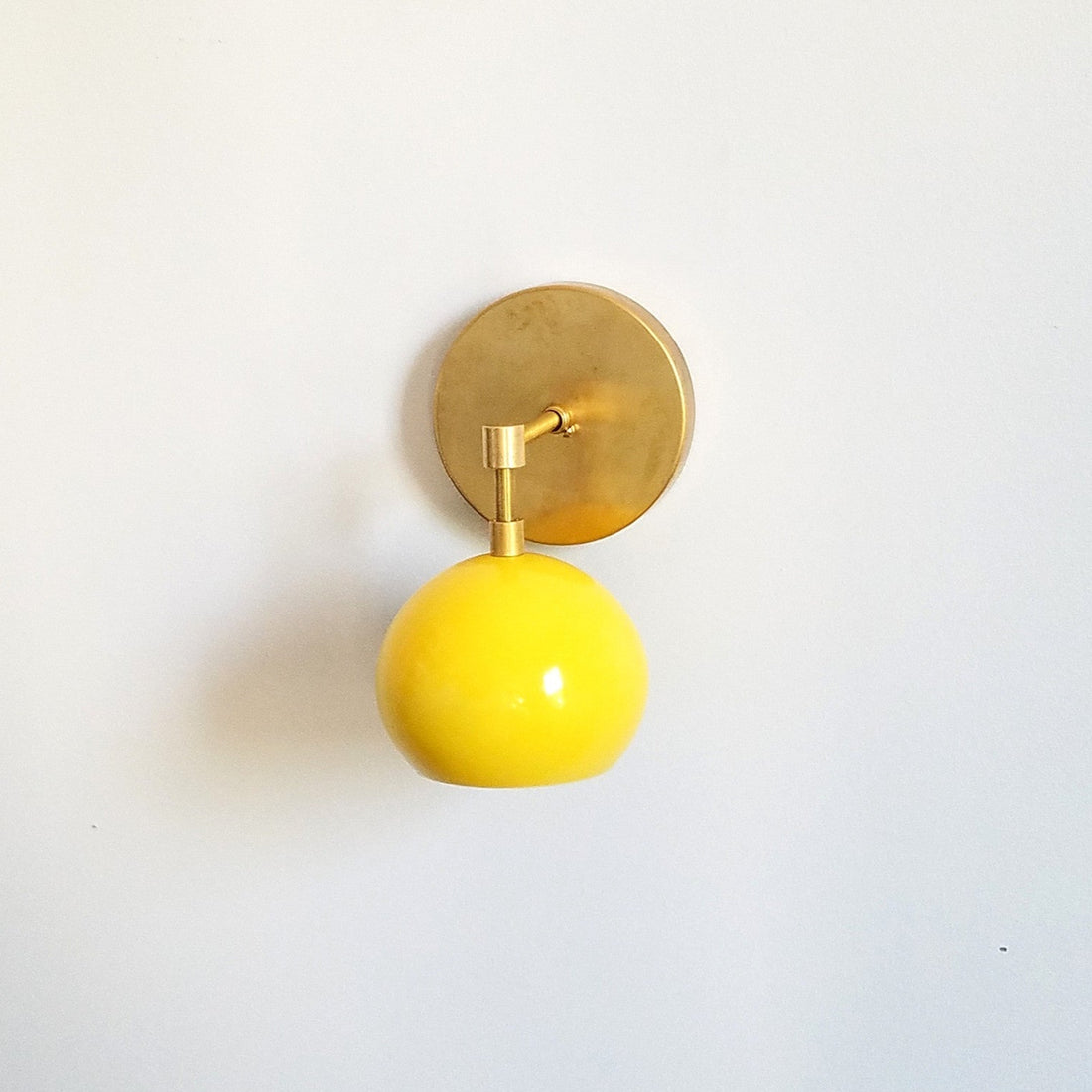Accent Lighting Globe Wall Sconce in Sunshine Yellow