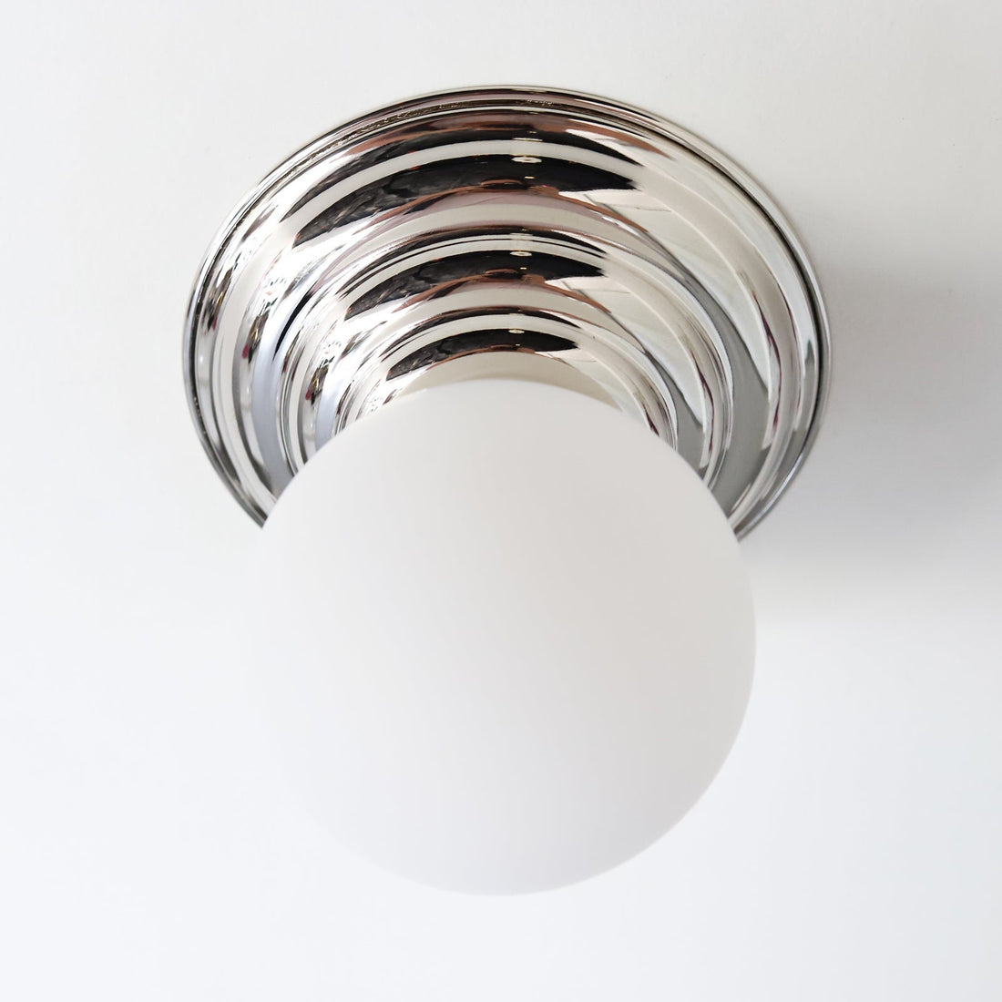 Retro Flushmount Ceiling Light or Wall Sconce - Minimalist Glass Globe