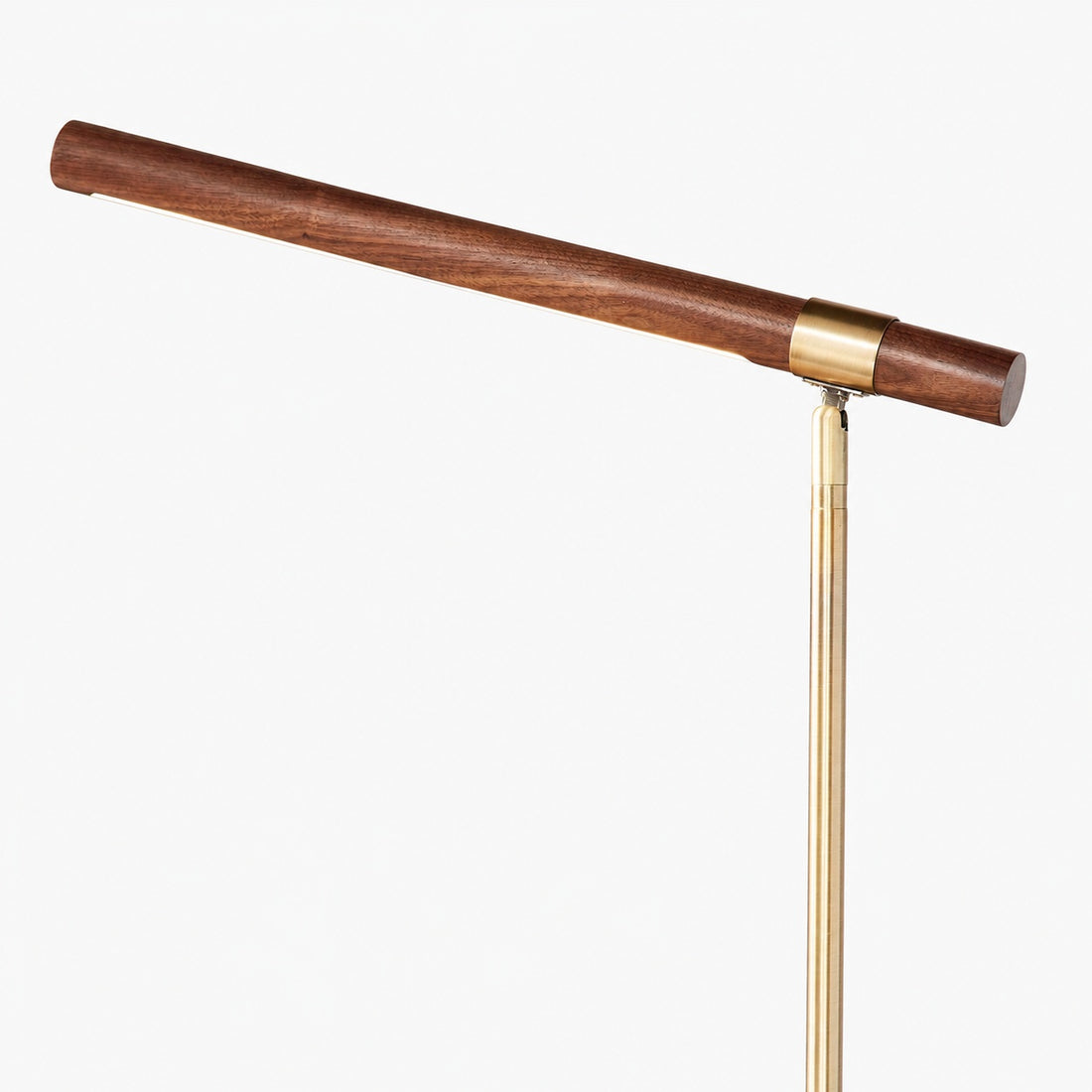 Moss Energy-Efficient Linear Wood LED Floor Lamp – Adjustable Swivel Design