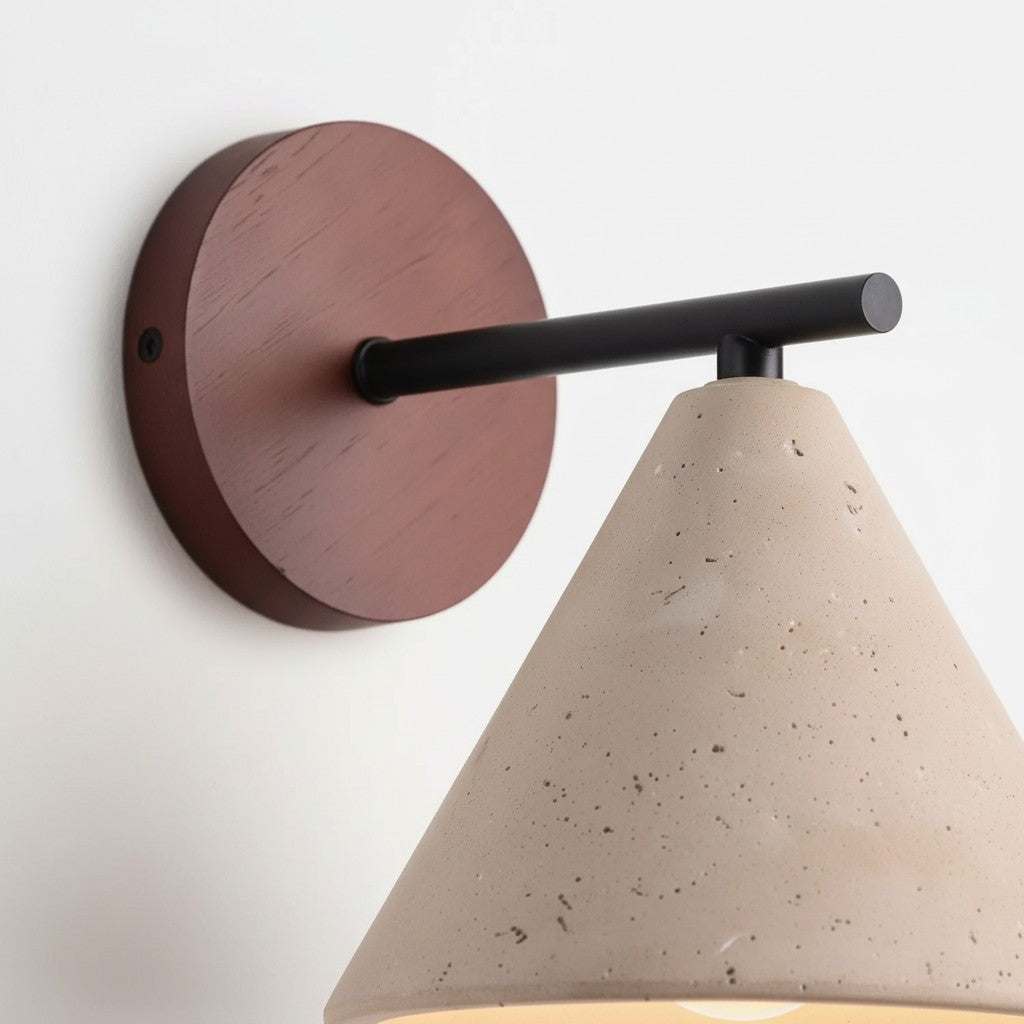 Travira Wall Light Natural Travertine Texture Accent - Modern Wall Light for Hallways and Bathrooms