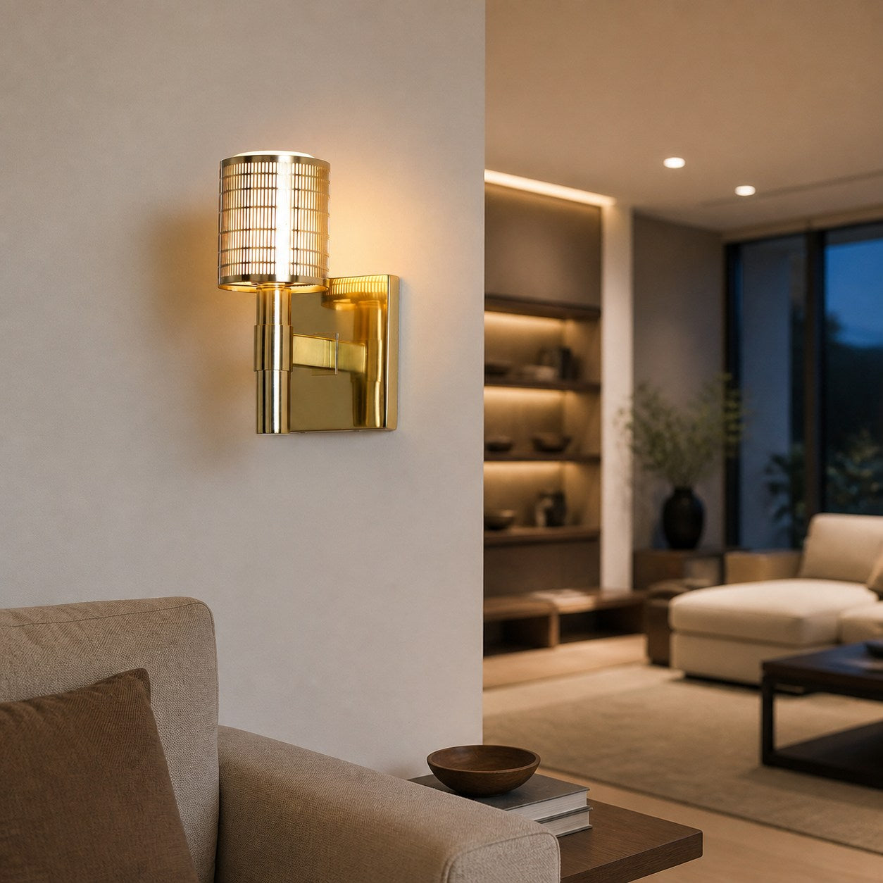 Galvia Modern Perforated Metal Sconce - Sleek Wall Light for Hallway & Bathroom