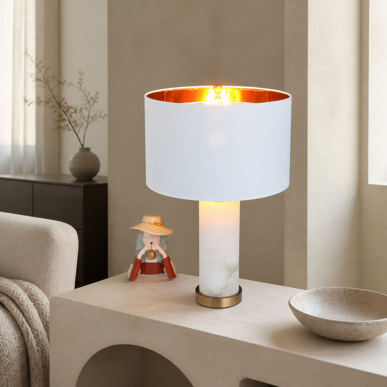 Lineham Alabaster Table Lamp