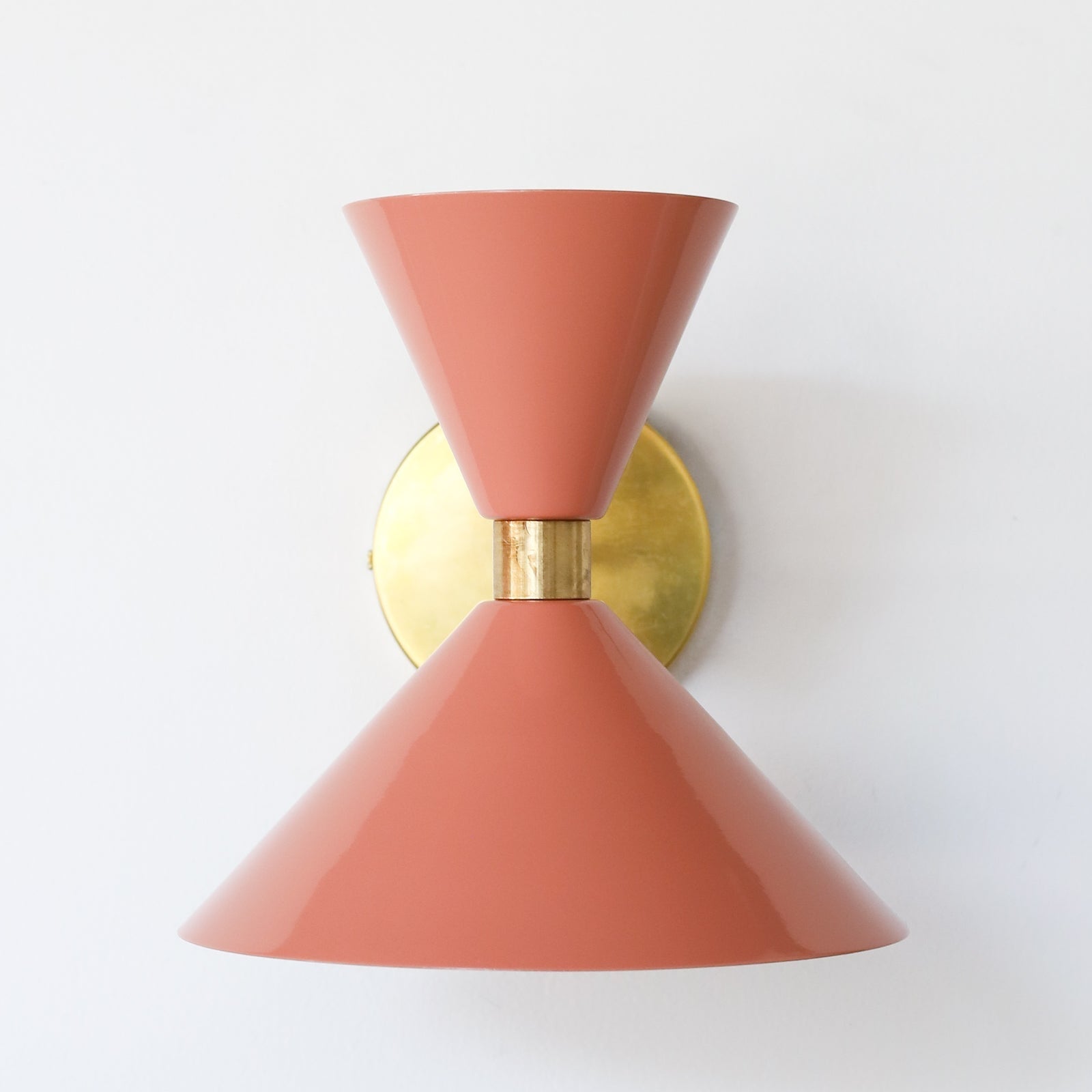 Brass Cone Wall Sconce - Hourglass Lighting for Home Spaces