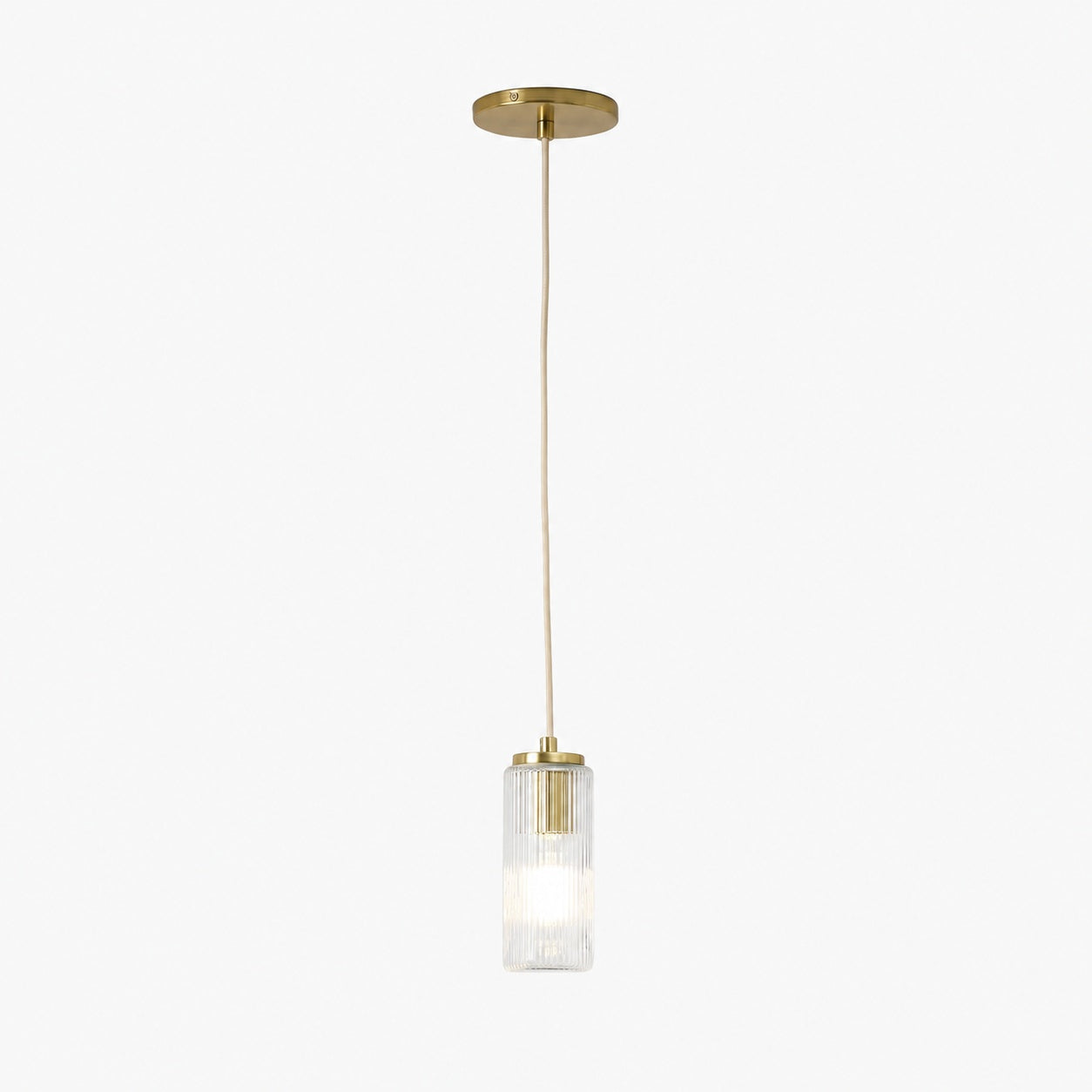 Rivora Fluted Glass Pendant Light – Modern Ribbed Shade