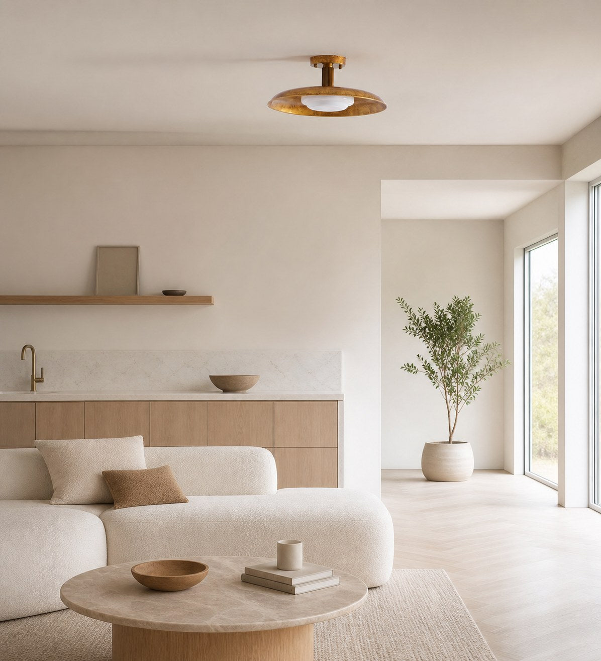 Pot-Lid Style Flat-Panel Ceiling Light