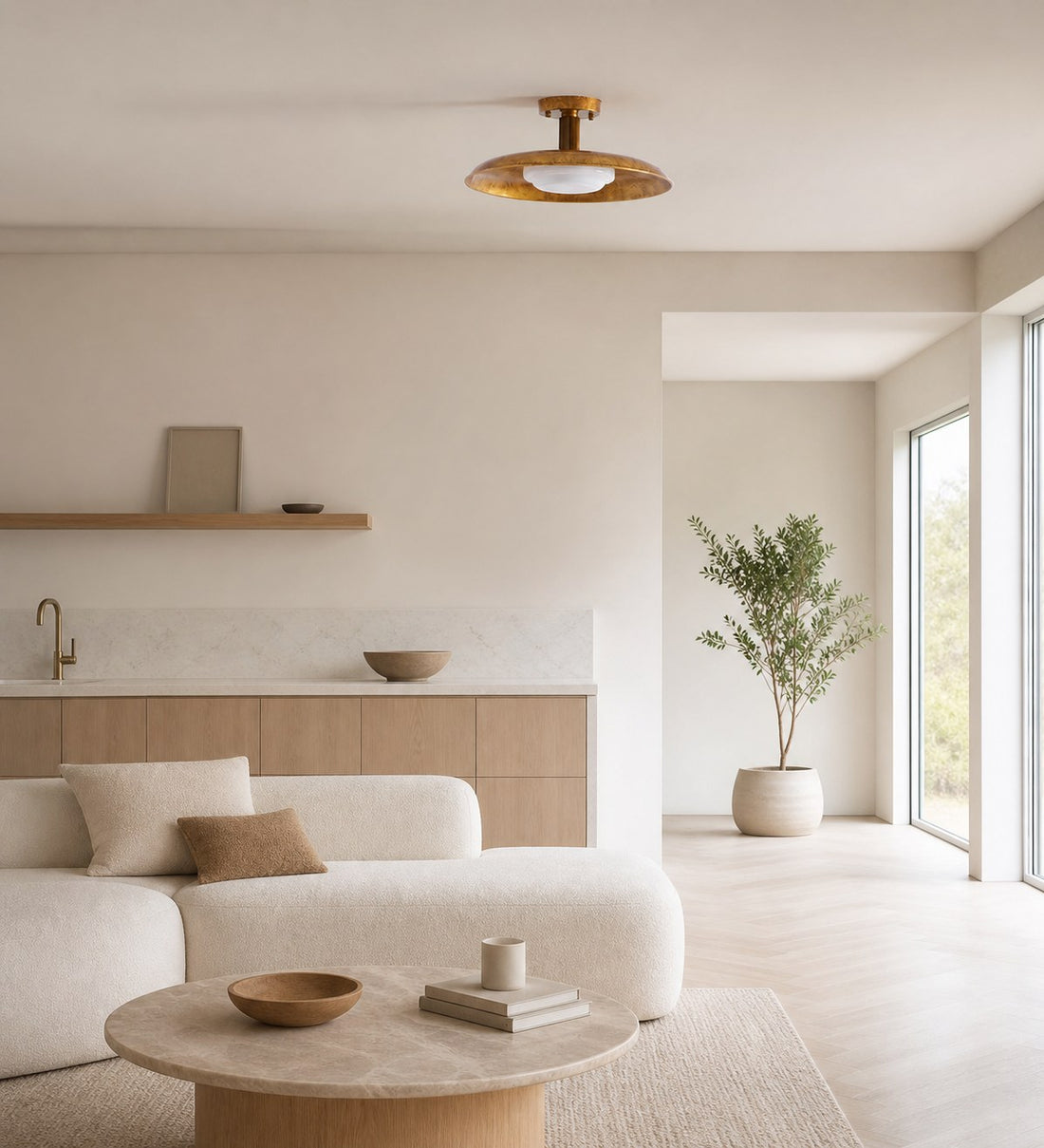 Pot-Lid Style Flat-Panel Ceiling Light