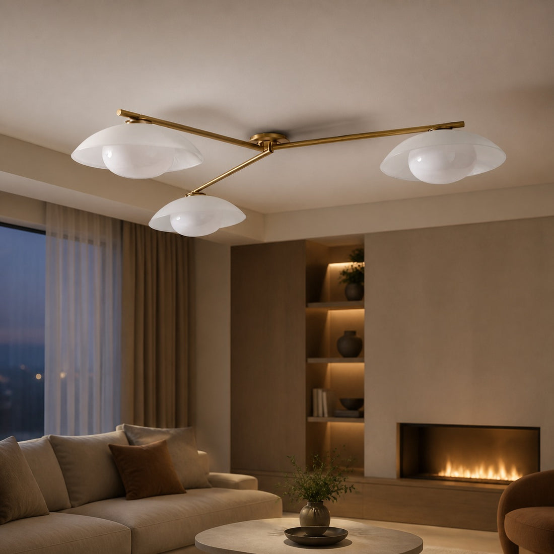 Elorina 3-Light Flush Mount Glass/Metal Ceiling Light - A Stylish Fixture for Modern Spaces