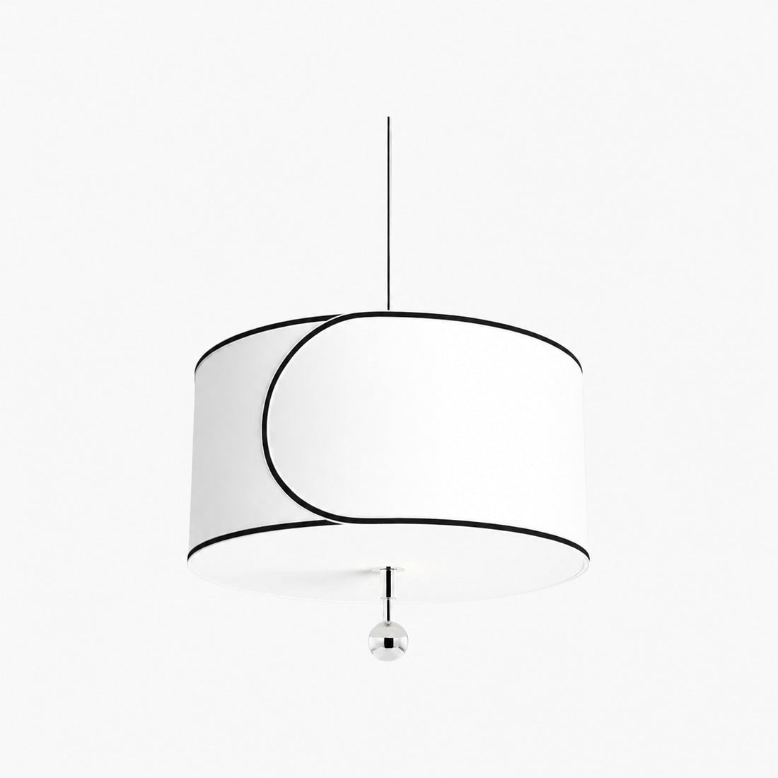 Roven 3-Light Drum Pendant Light – Modern Transitional Layered Fabric for Dining Room or Living Room