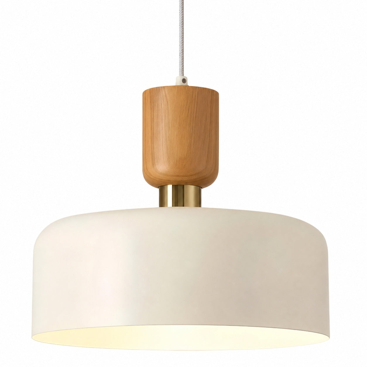 Orbulis Natural Wood Grain Circular Pendant – Modern Minimalist Light for Islands and Foyers