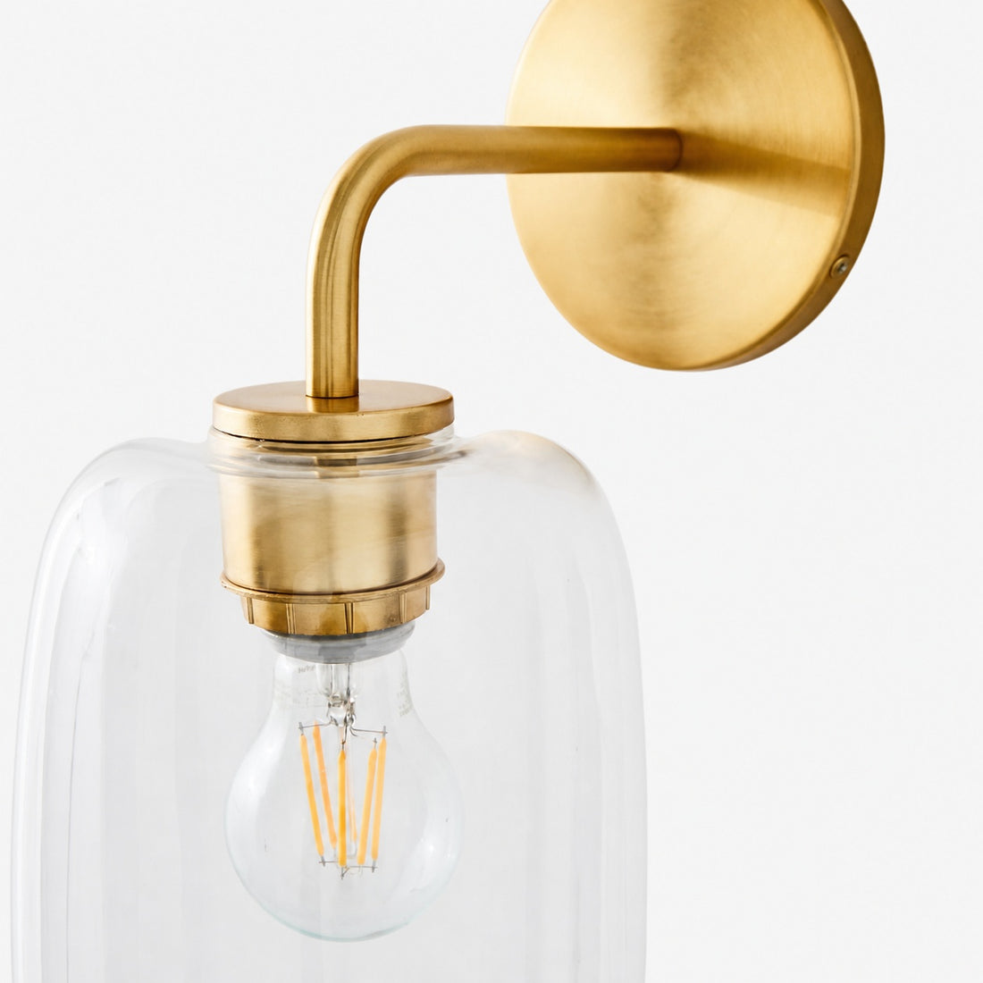 Lumivelle Pebble Sconce - Stylish Wall Light - Glass & Metal, Energy Efficient