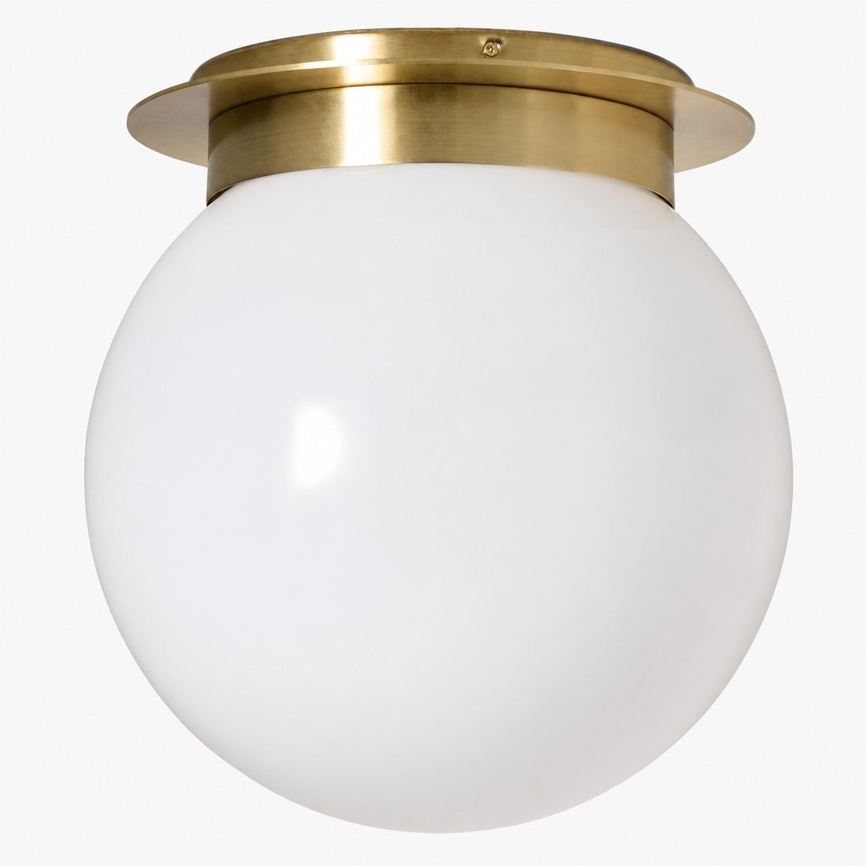 Rivolence Flush Mount Ceiling Fixture - Minimal Globe Brass Lighting