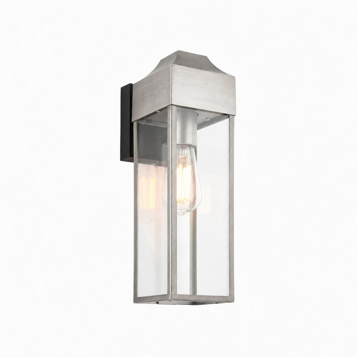 Georgon Exterior Wall Lantern Light – Clear Glass Shade, Classic Architectural Style for Outdoor Spaces