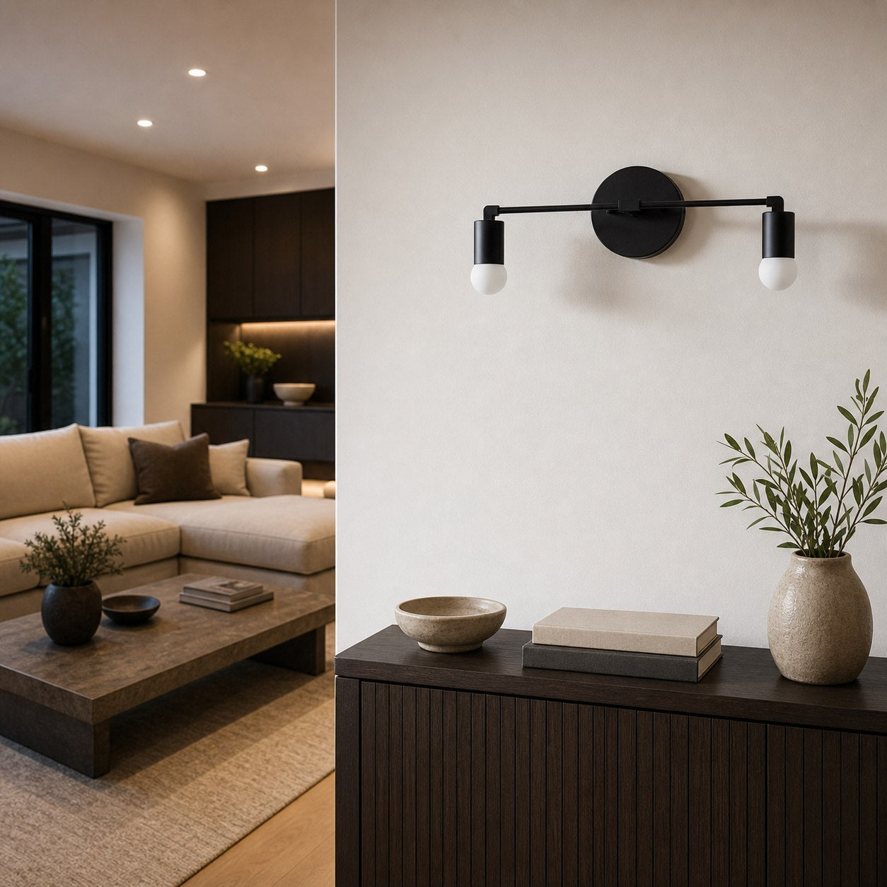 Mobilux Line industrial Bathroom Vanity Light - Minimalist Wall Sconce - Elegant Fixture