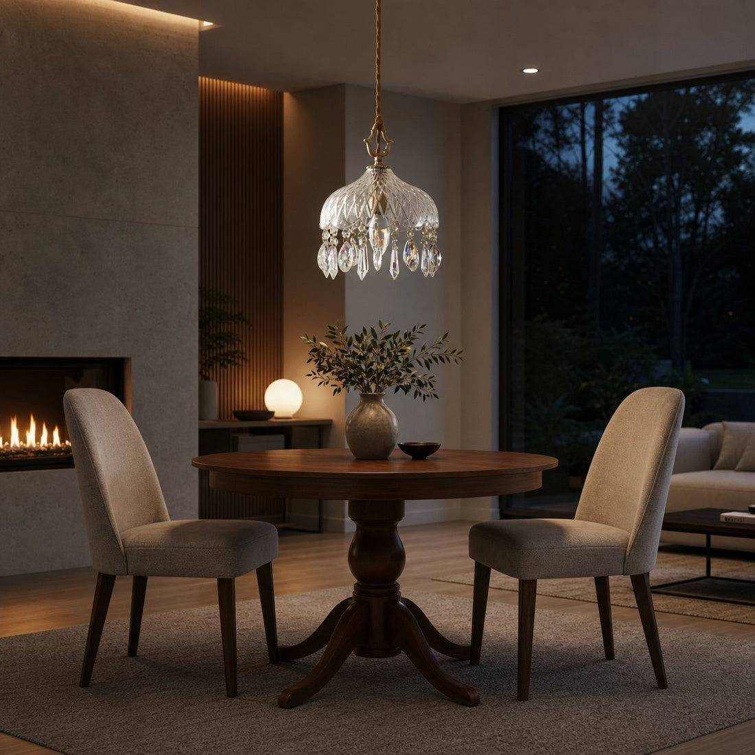 Norivo Pendant Light Contemporary Design Hanging Fixture - Refined Shade Style for Living Areas
