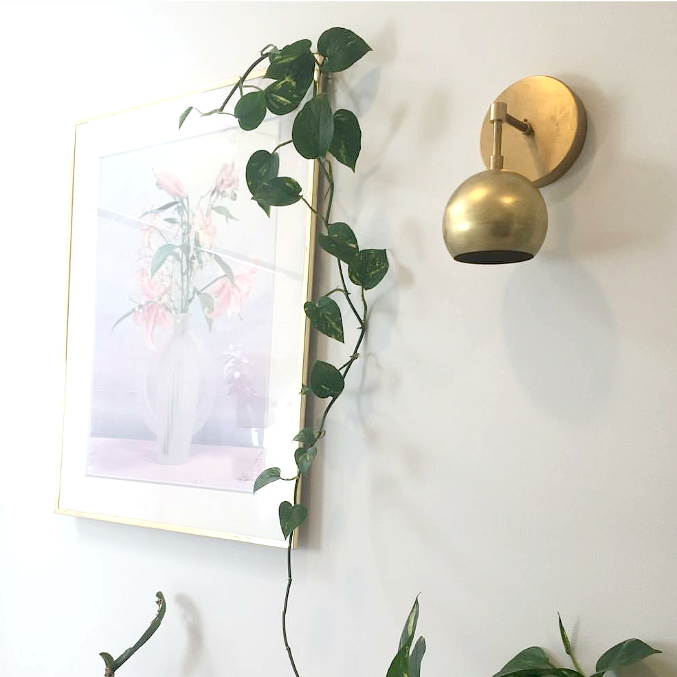 Mid Century Modern Brass Wall Sconce - Versatile Home Accent Light