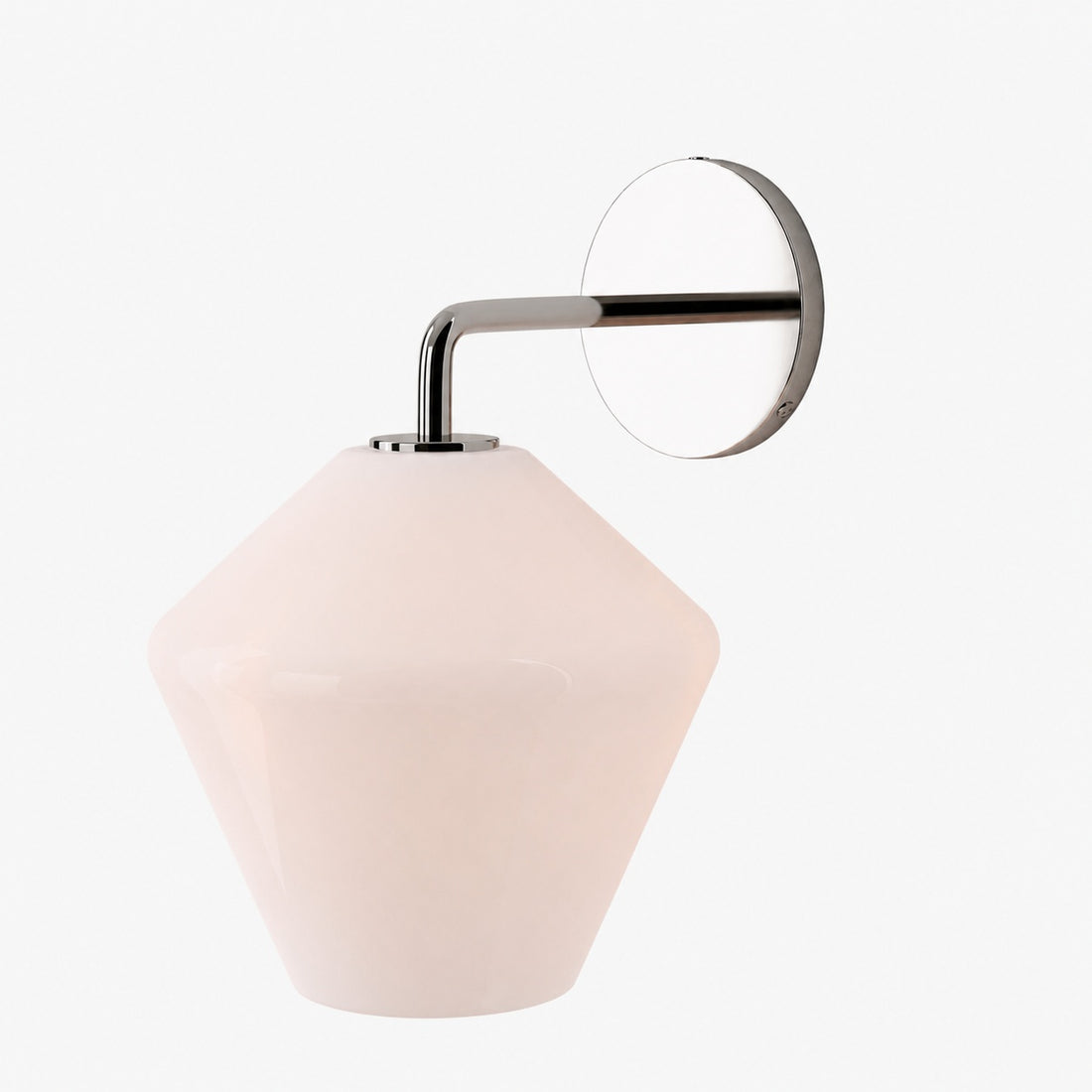 Merin Sculptural Milk Glass Geometric Wall Lamp