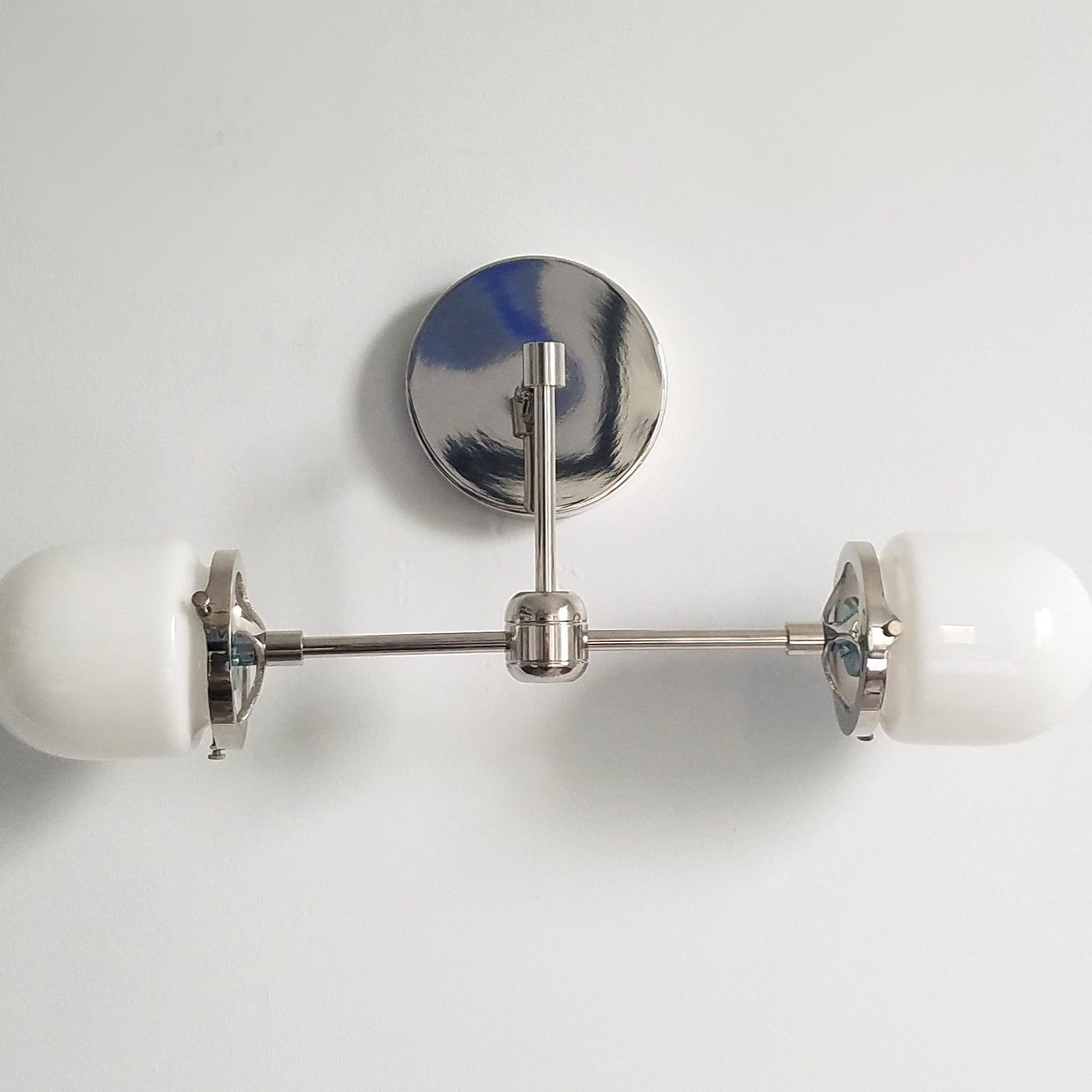 Coastal Nautical Hanging Double Glass Wall Sconce