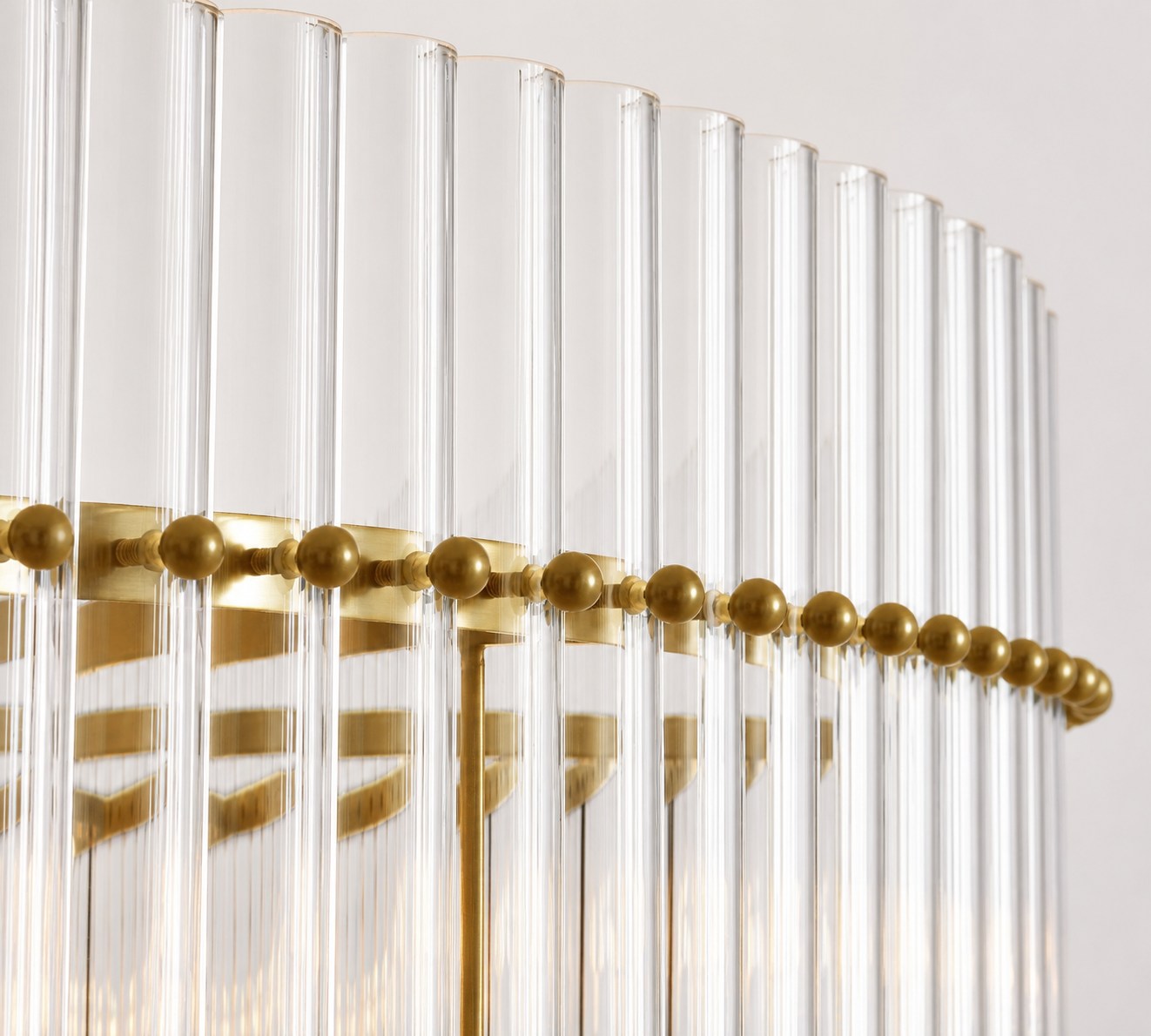 Lumora Crystal Pendant Light – Elegant Tumbled Brass & Cut Glass