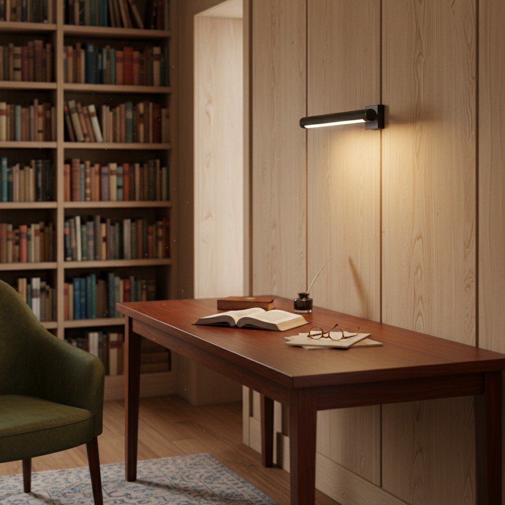 Zorv Sleek Picture Light – Ribbed Metal Frame Wall Light for Art or Photo Display