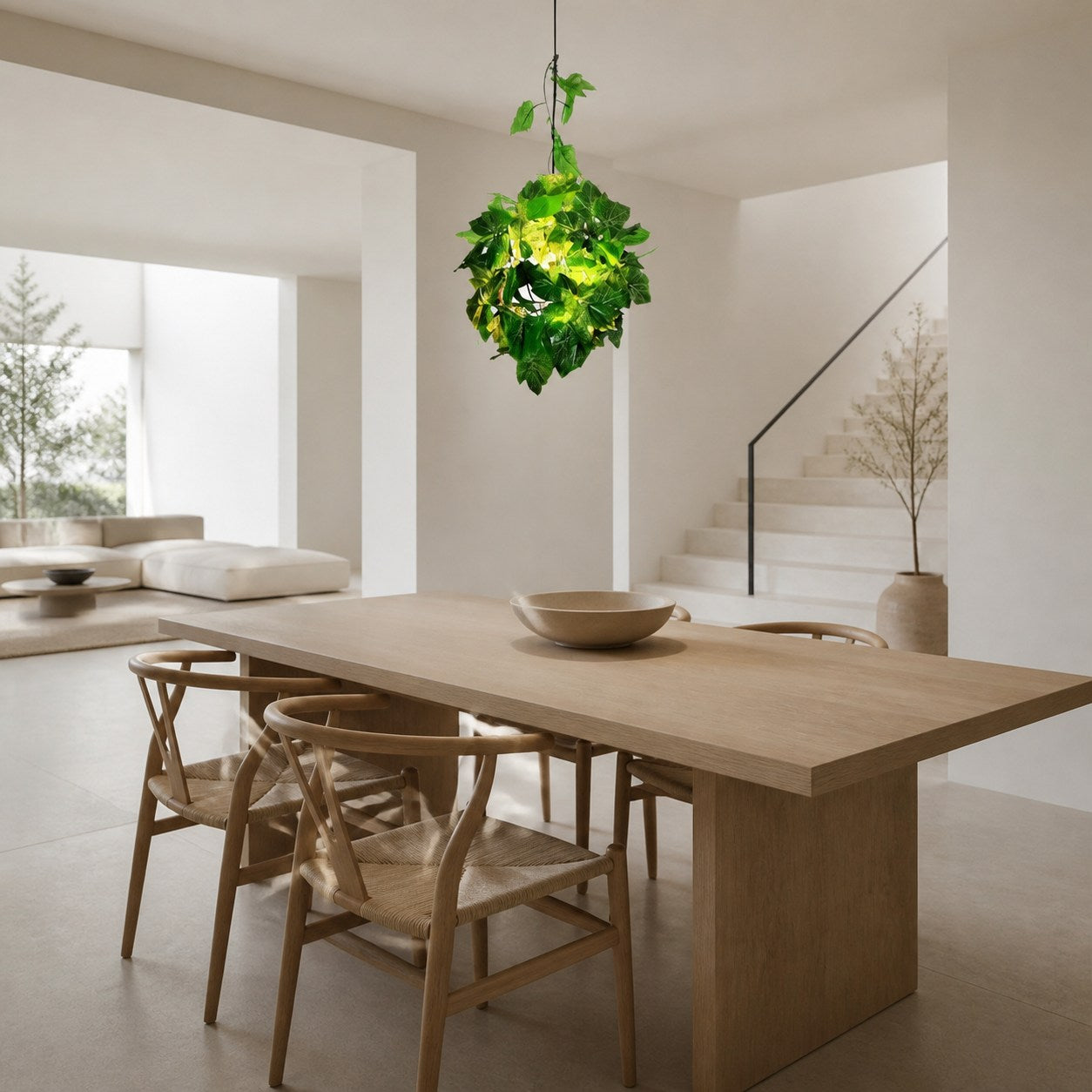 Boltvein Natural-Inspired Pendant Lamp - Botanical-Industrial Fusion Design for Modern Interior Decor U24