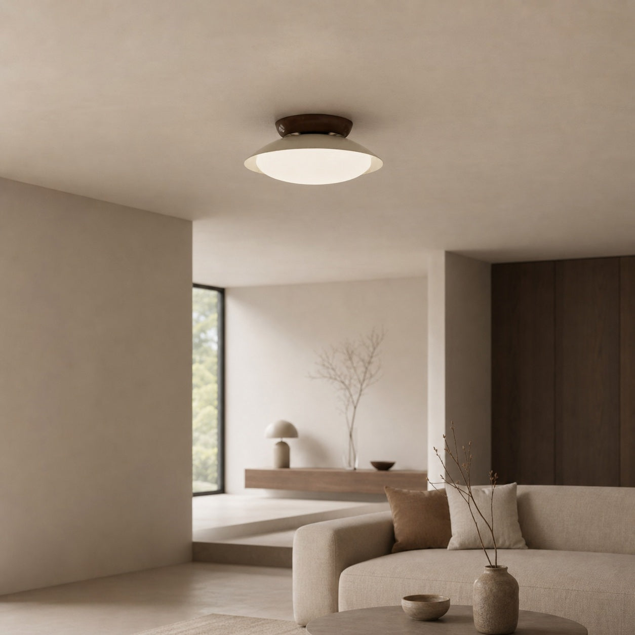 Heliora Modern Dome Ceiling Light – Minimalist Retro Style for Living Spaces