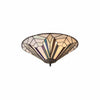TiffStar Elegant Art Glass Flush Ceiling Light - Vintage-Inspired Ceiling Fixture for Home Interiors