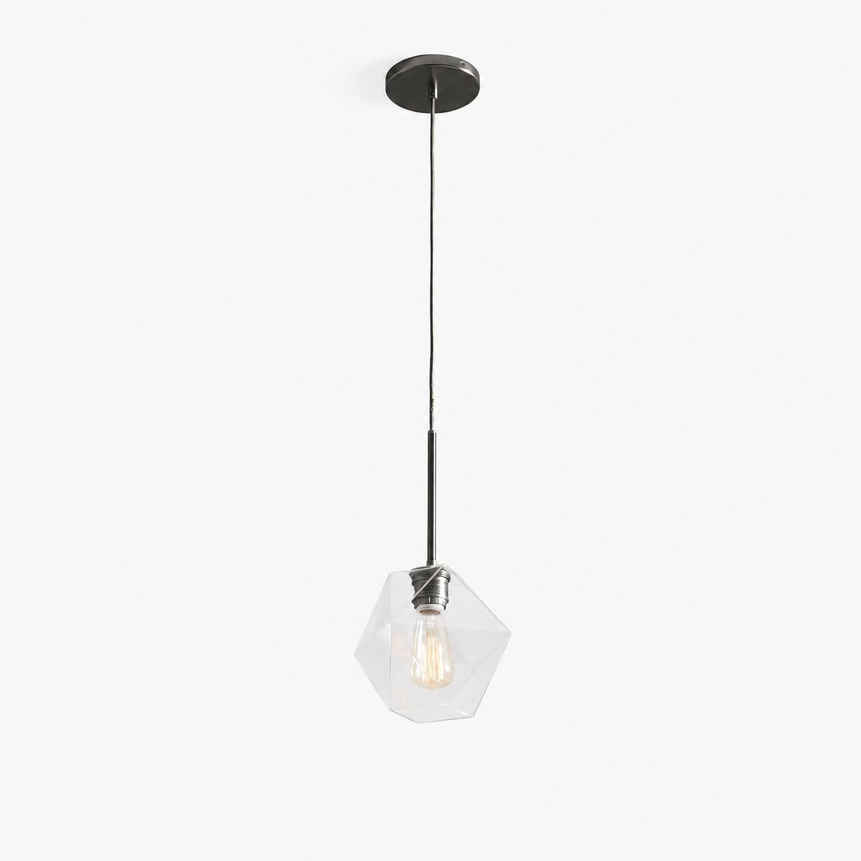 Talvior Faceted Pendant Light – Adjustable Glass Light Fixture
