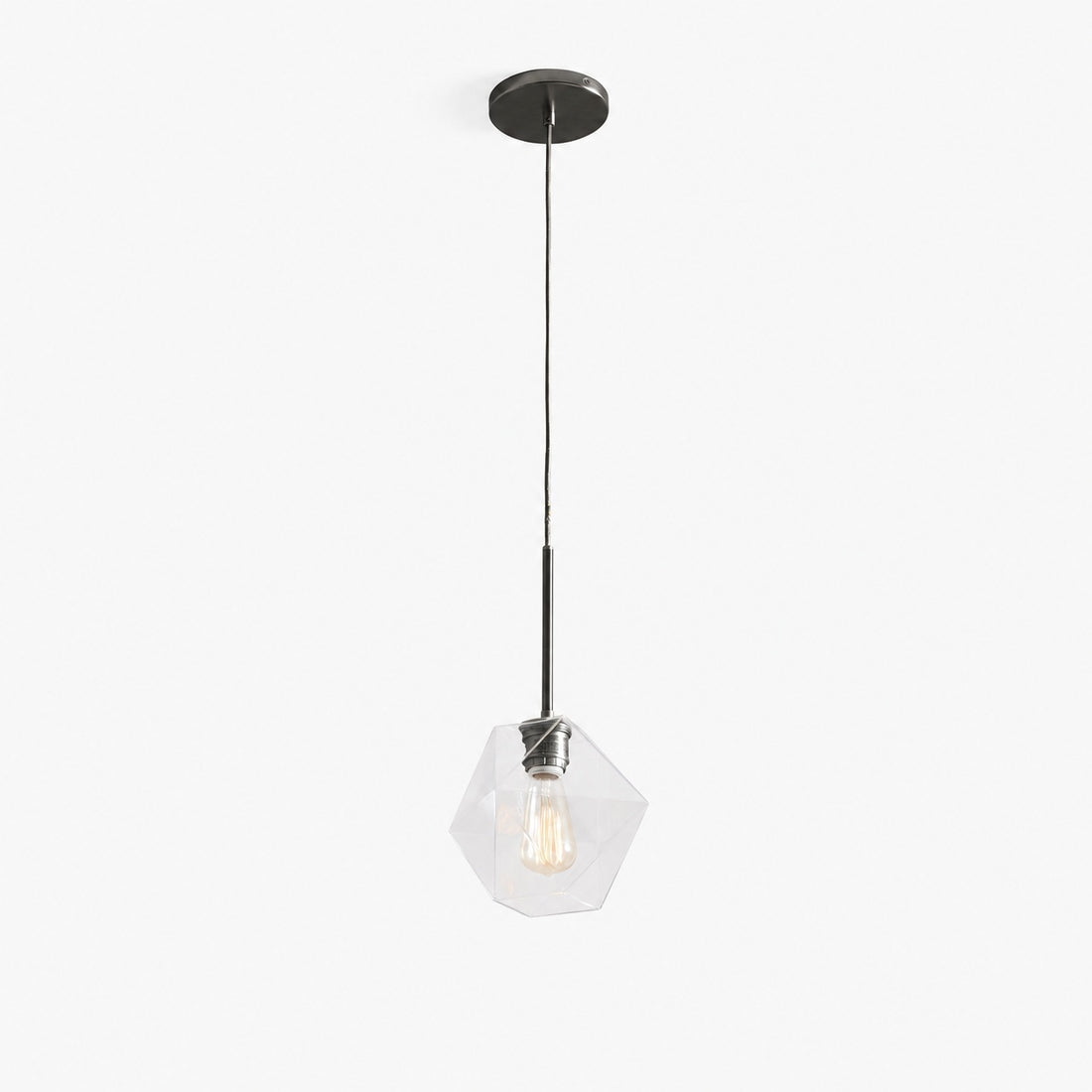 Talvior Faceted Pendant Light – Adjustable Glass Light Fixture