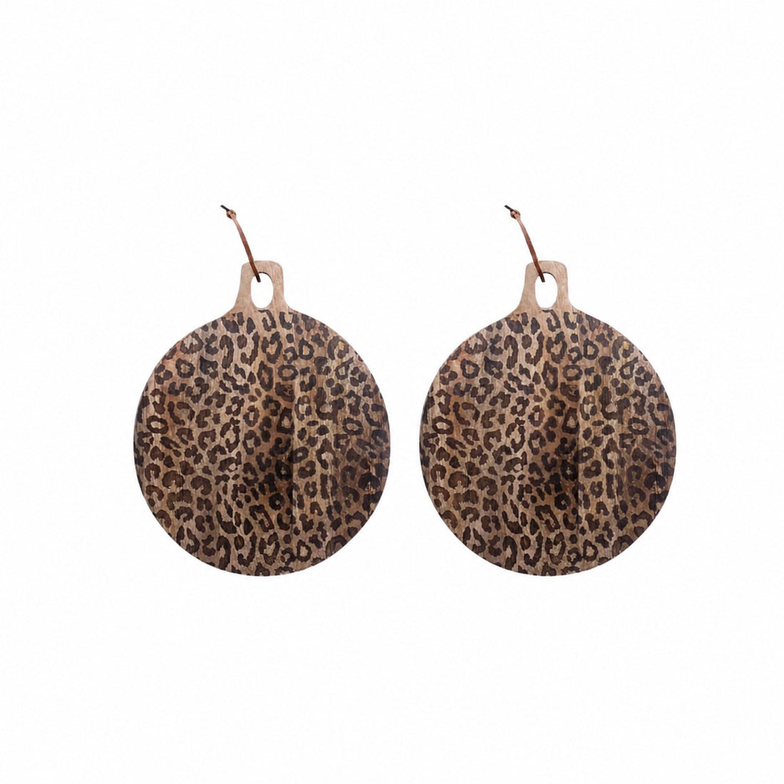 Lepwood Premium Leopard Print Sapele Wood Chopping Serving Board for Table Styling and Entertaining