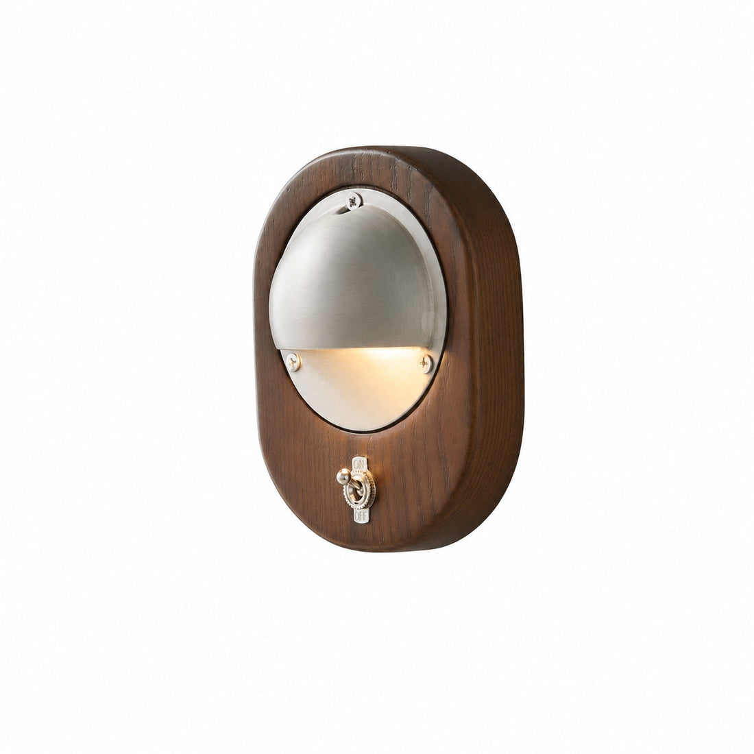 Ivoran Modern Wall Sconce - Ash Wood and Brass Spherical Lamp for Bedroom and Hallway