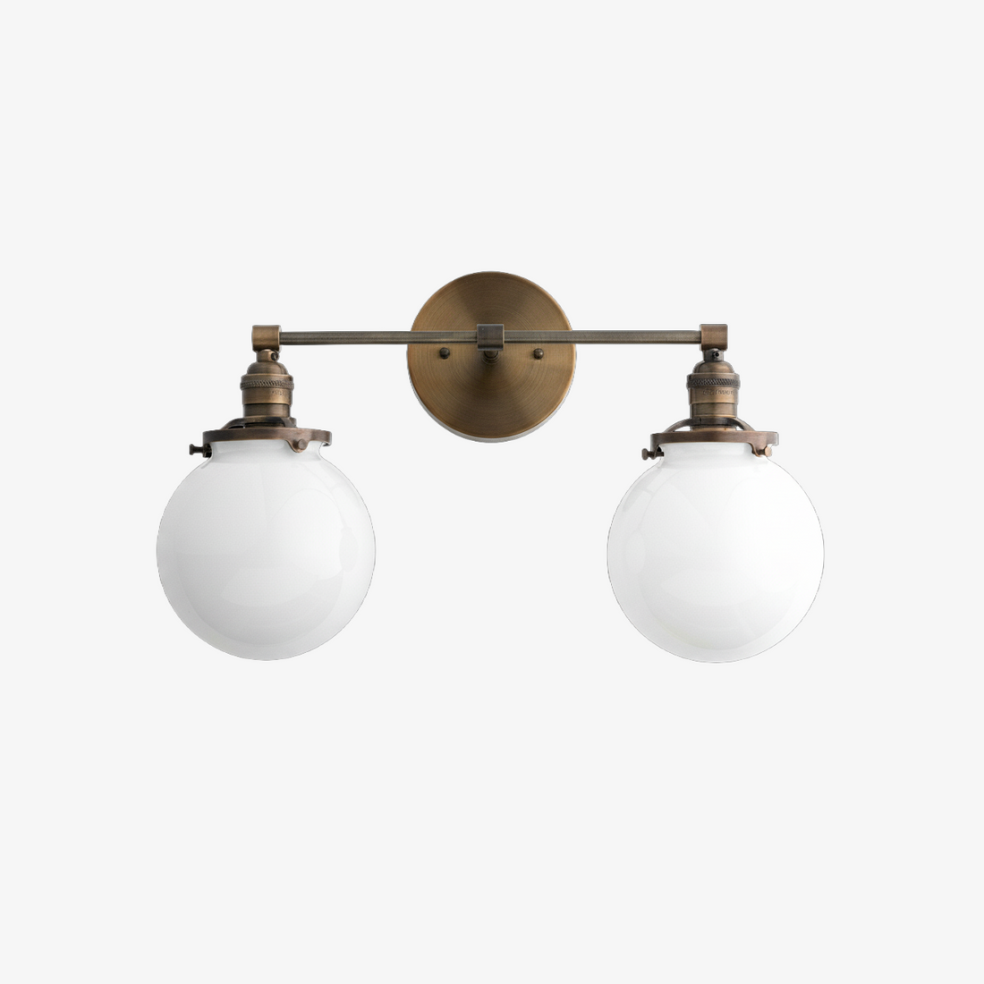 Lumio Globe Glass Globe Vanity Light - Modern Two Light Bathroom Sconce