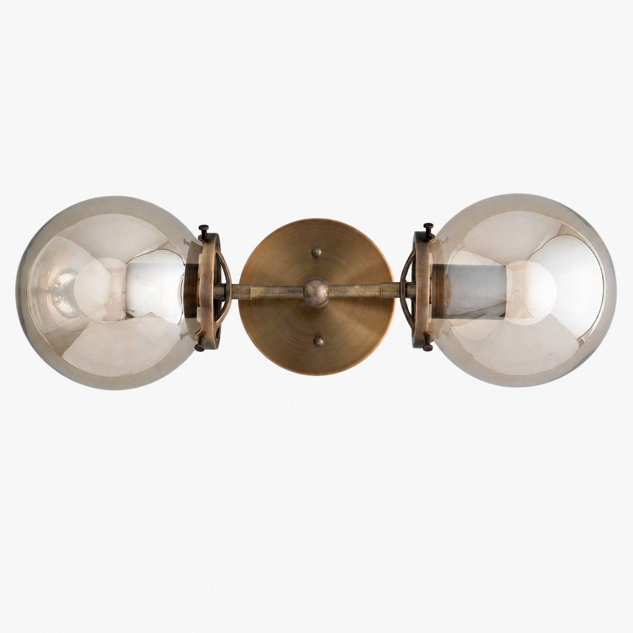 Lumio Globe Double Globe Vanity Wall Light - Rustic Farmhouse Bathroom Wall Fixture